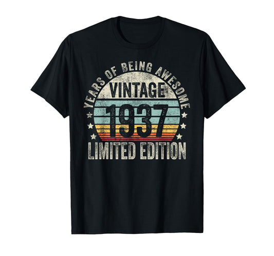 1937 T Shirts Funny 1937 Birthday T-Shirt - Fun Novelty Design for Adults - T-Shirt, Sweatshirt, Hoodie