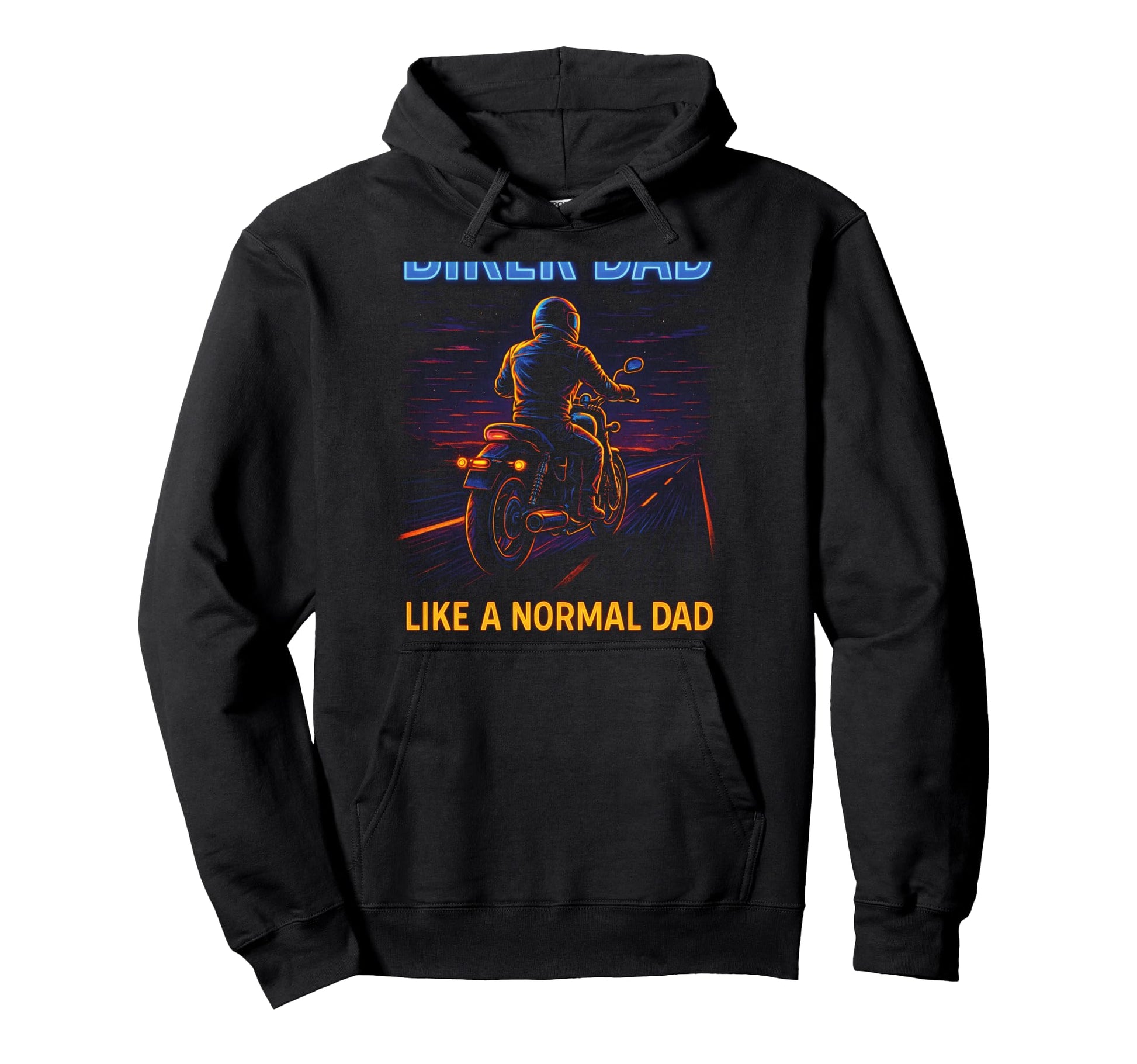 Biker Dad Motorcycle Rebel Adventure Hoodie - Unique Graphic for Adults - T-Shirt, Sweatshirt, Hoodie