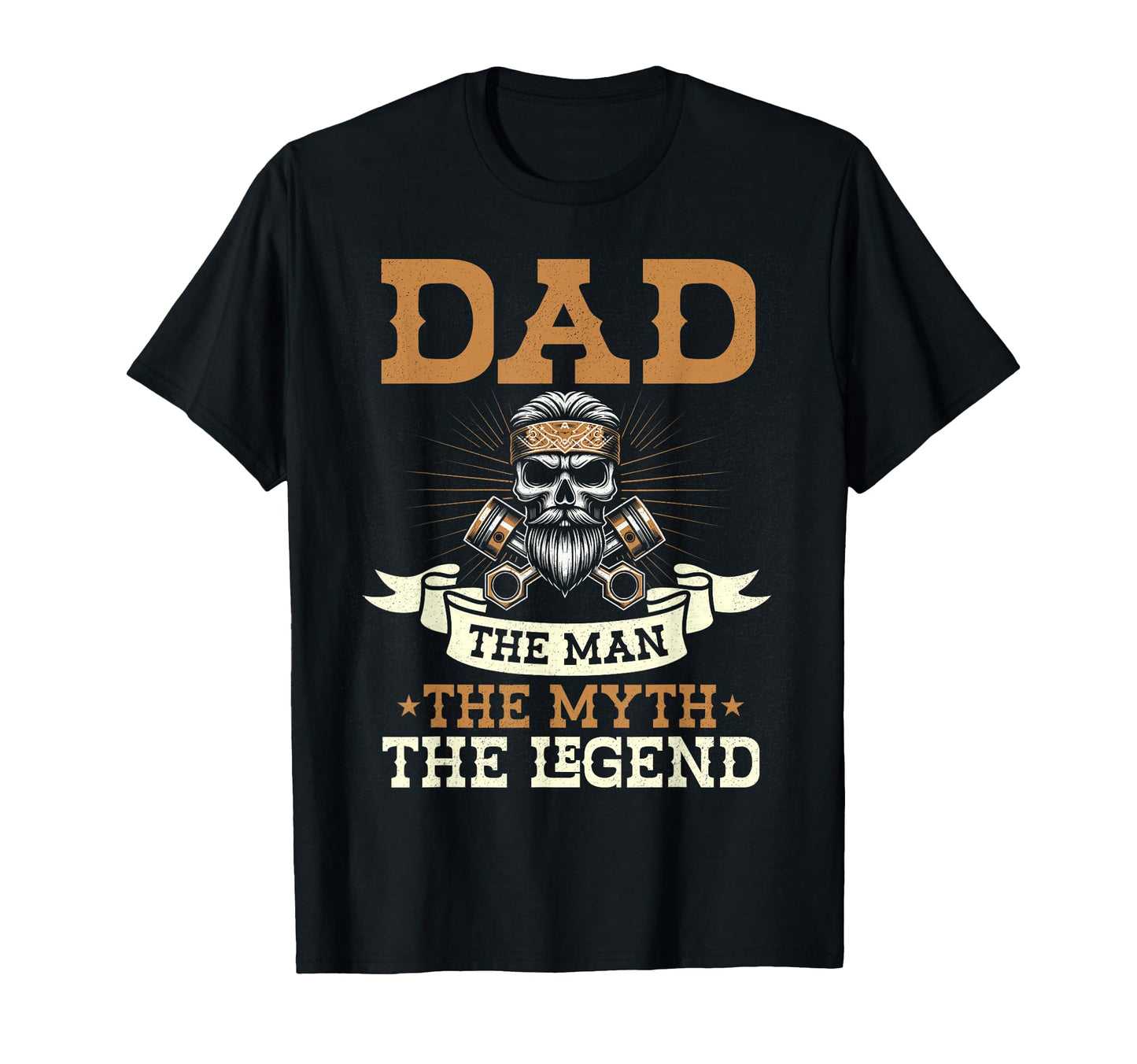 Dad Myth Legend Motorcycle Biker Dad T-Shirt - Unique Graphic for Adults - T-Shirt, Sweatshirt, Hoodie