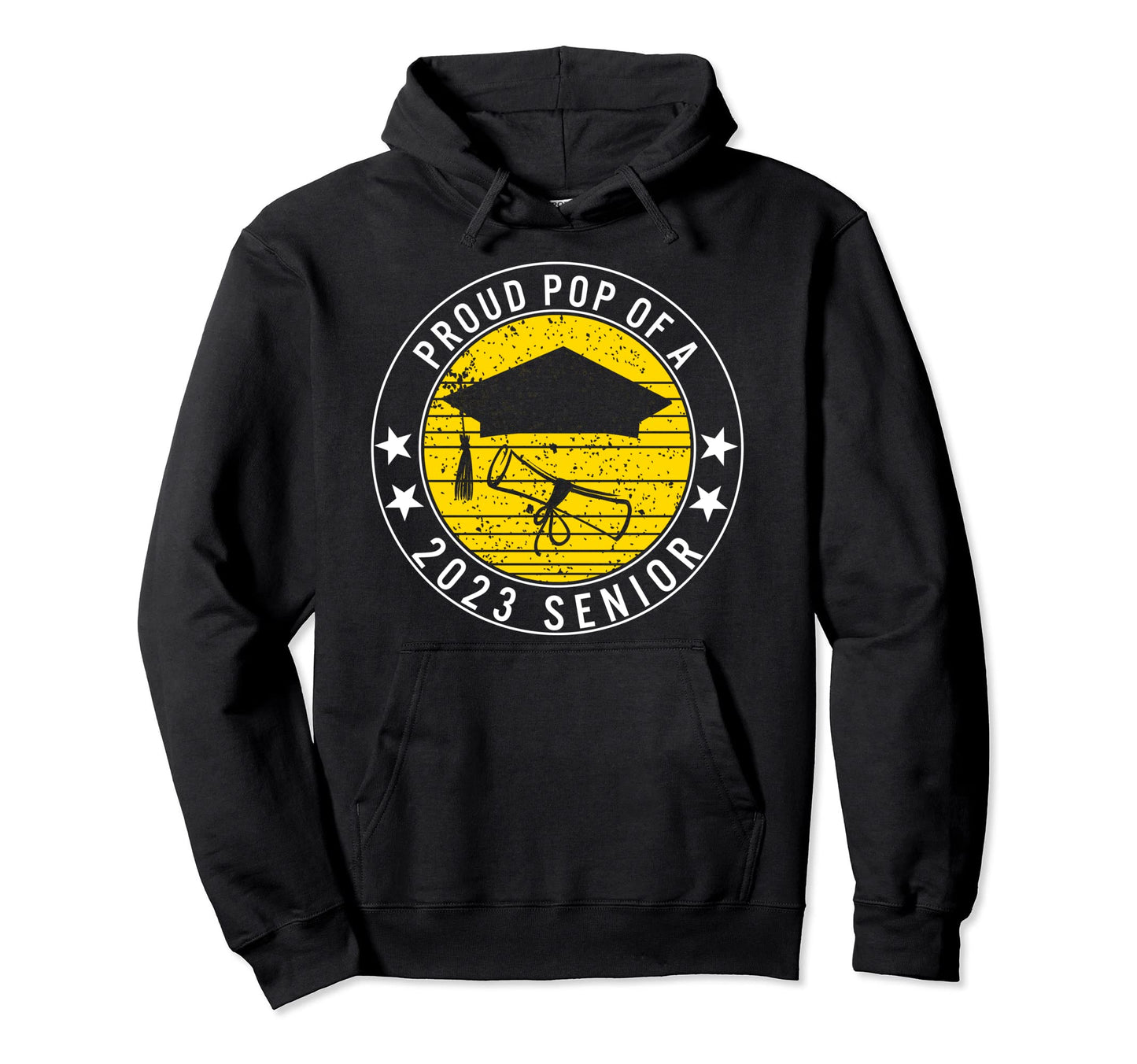 Proud Pop 2023 Senior School Graduation Hoodie - Unique Graphic for Adults - T-Shirt, Sweatshirt, Hoodie