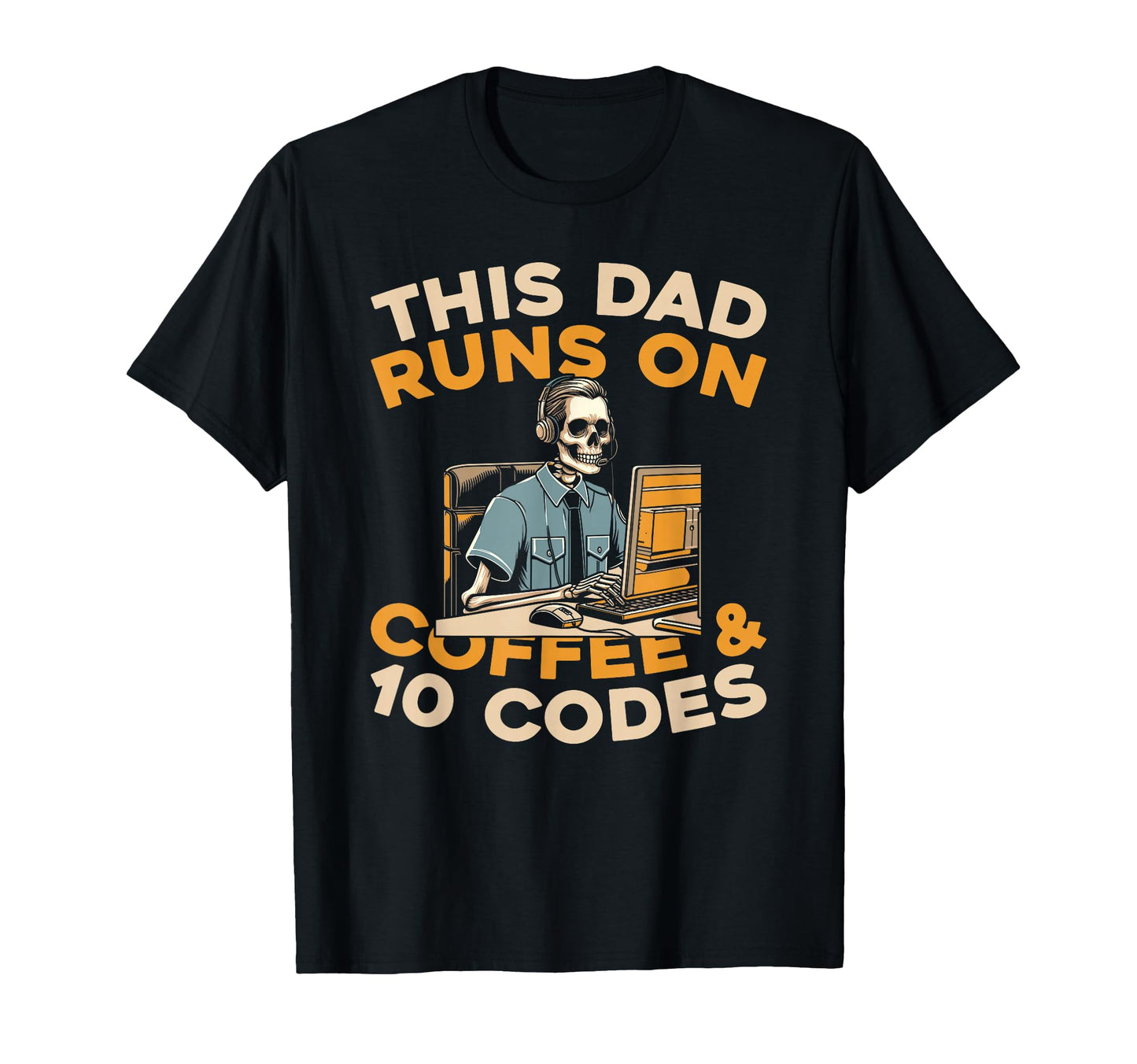 Dispatcher Coffee Police Yellow Thin T-Shirt - Custom Art Print Unisex - T-Shirt, Sweatshirt, Hoodie