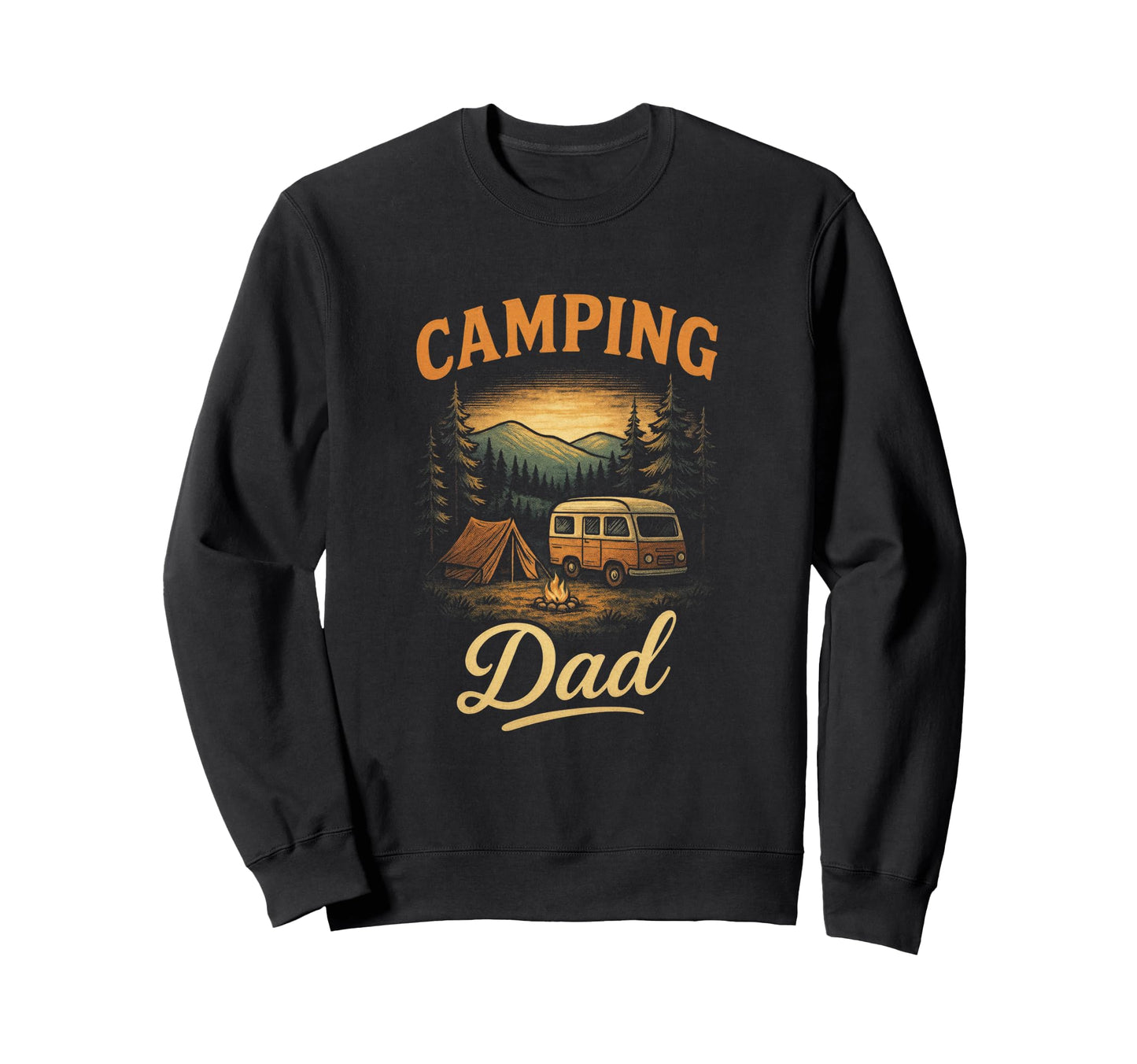 Camping Dad Outdoor Fun Sweatshirt - Custom Art Print for Adults - T-Shirt, Sweatshirt, Hoodie