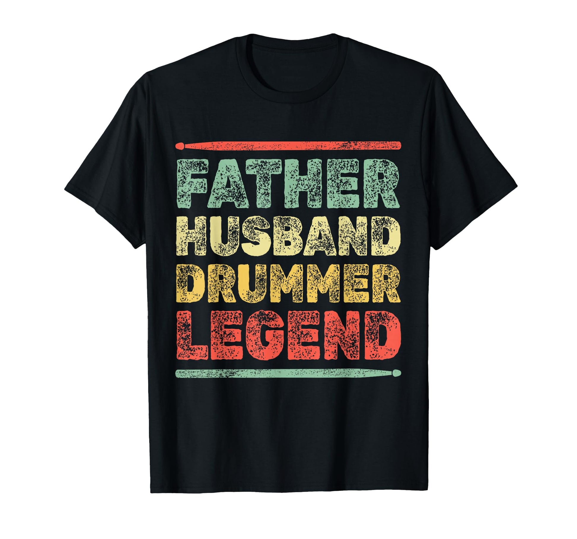 Father Drumming Dad Drum Set Husband T-Shirt - Custom Art Print for Adults - T-Shirt, Sweatshirt, Hoodie