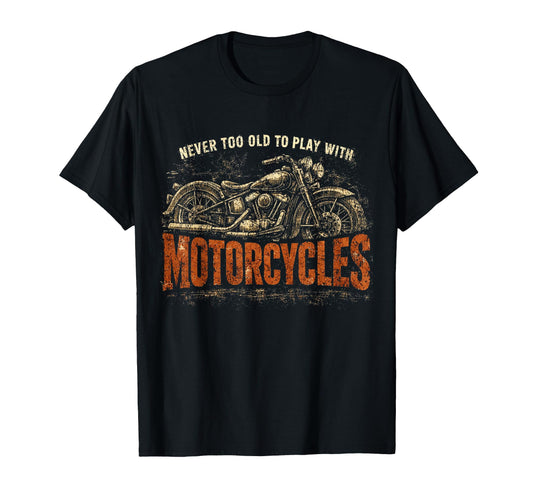 Biker Dad Grandpa Grunge Fathers Day T-Shirt - Graphic Print Unisex - T-Shirt, Sweatshirt, Hoodie