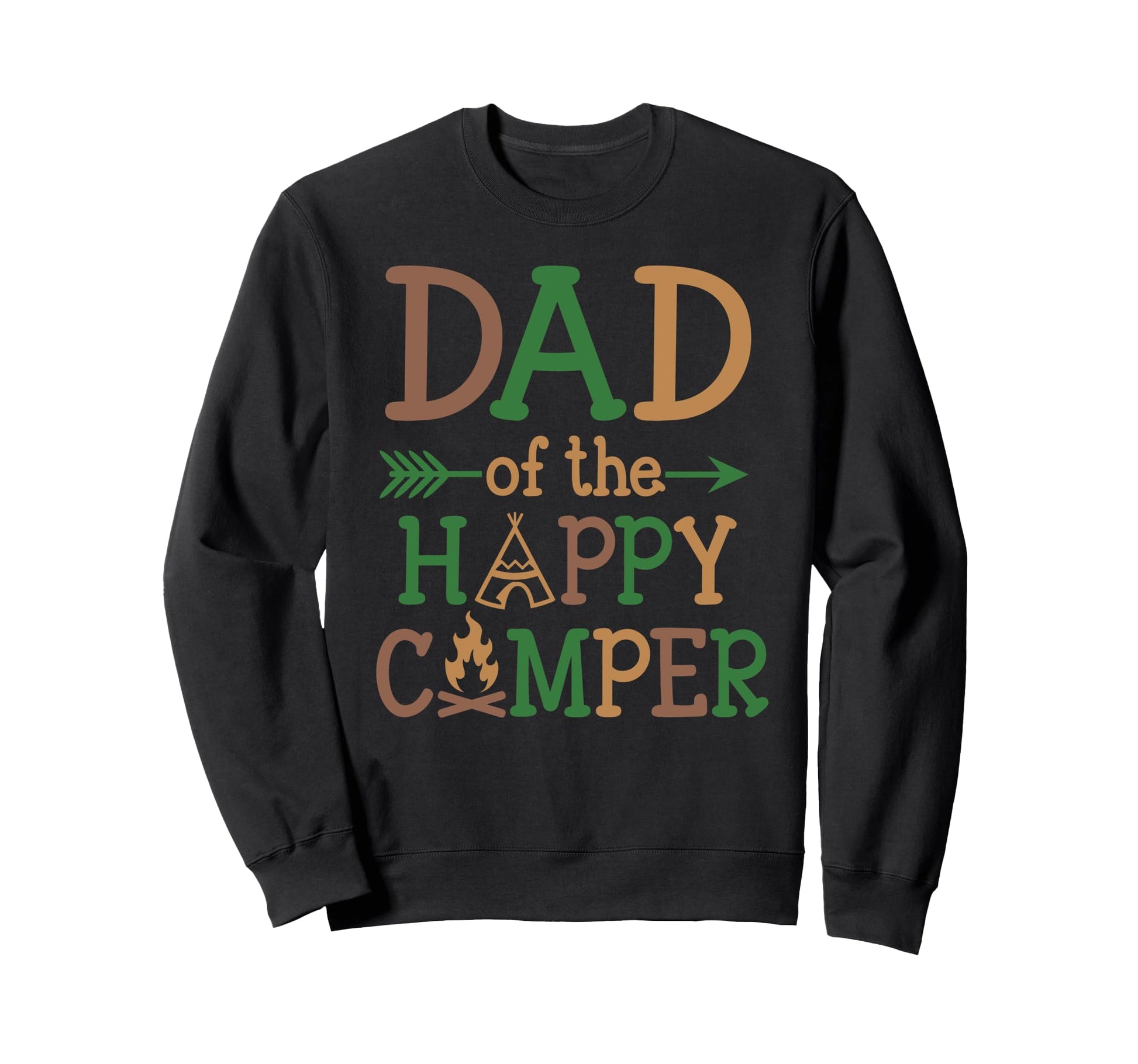 Dad Happy Camper First Birthday Sweatshirt - Fun Novelty Design for Adults - T-Shirt, Sweatshirt, Hoodie