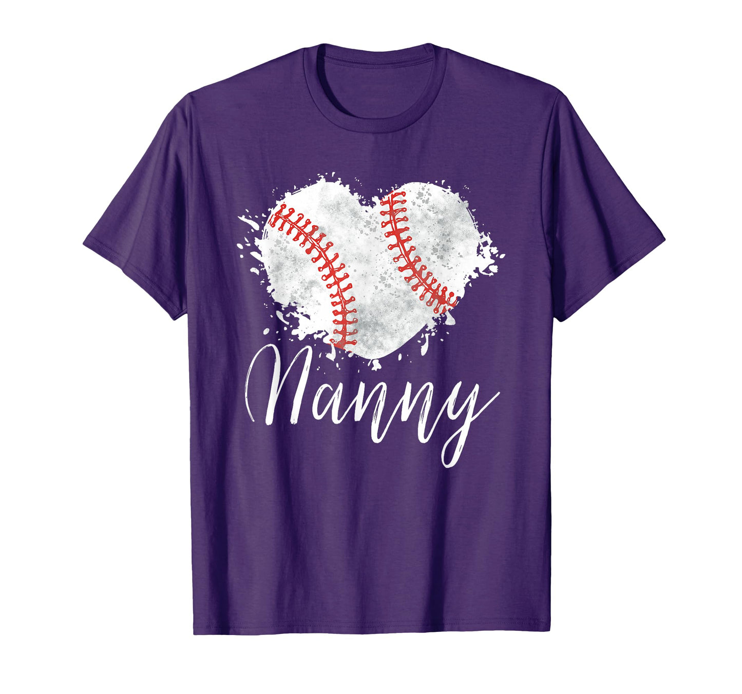 Baseball Nanny Baseball Love Heart T-Shirt - Custom Art Print Unisex - T-Shirt, Sweatshirt, Hoodie
