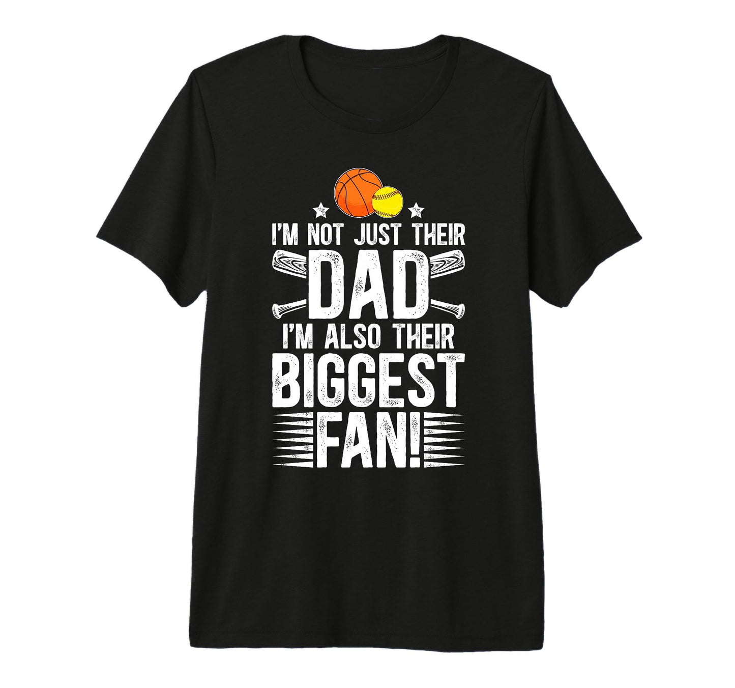 Mens Their Biggest Fan Softball T-Shirt - Novelty Apparel Men Women - T-Shirt, Sweatshirt, Hoodie