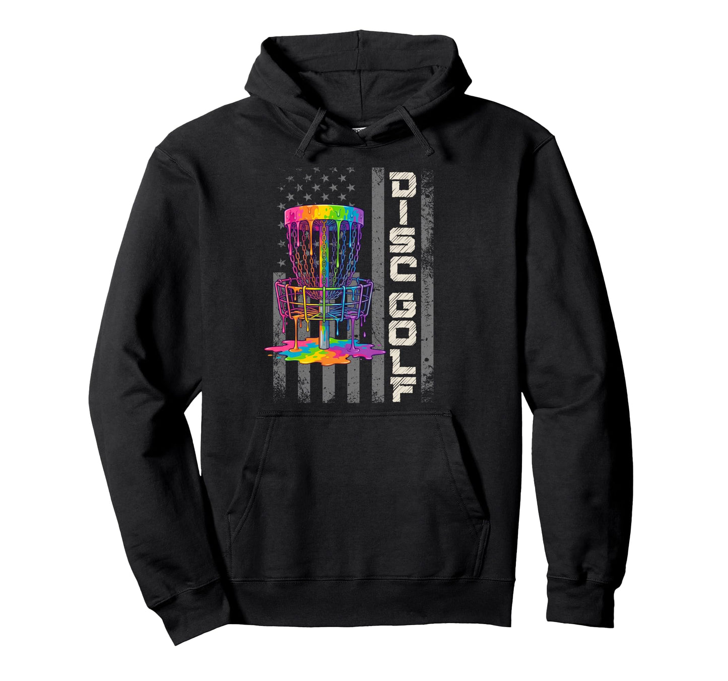 Patriotic Disc Golf Basket Drip Banging Hoodie - Aesthetic Graphic Unisex - T-Shirt, Sweatshirt, Hoodie