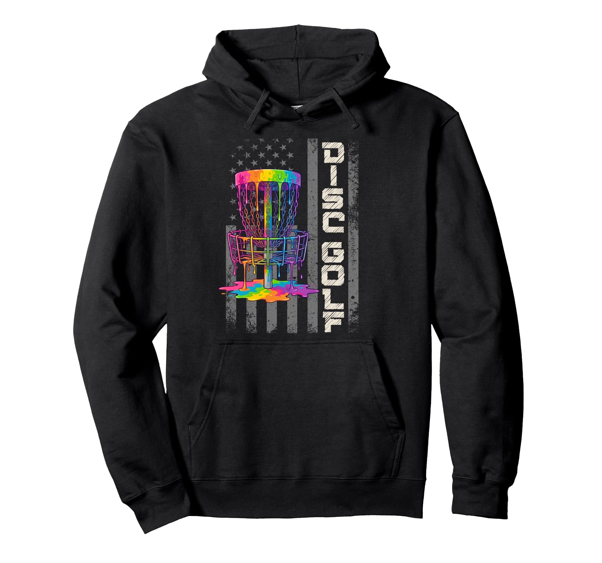 Patriotic Disc Golf Basket Drip Banging Hoodie - Aesthetic Graphic Unisex - T-Shirt, Sweatshirt, Hoodie