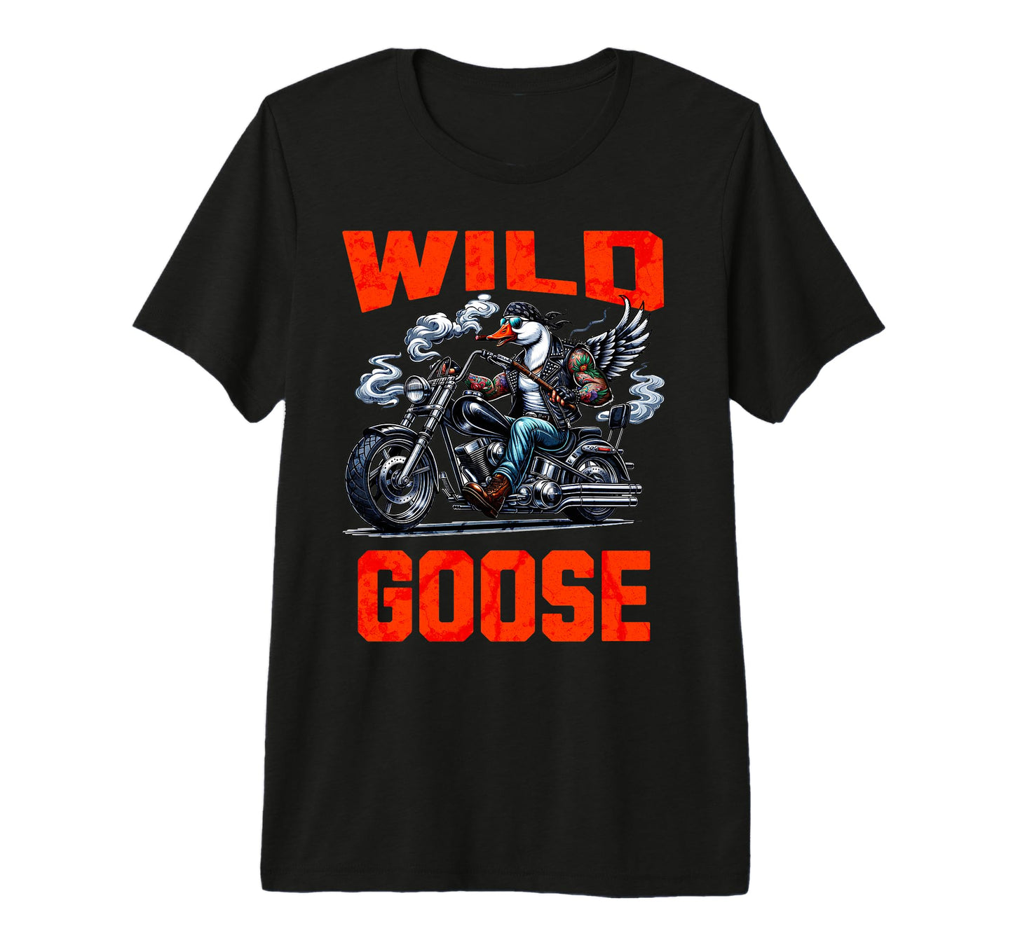Funny Goose Biker Motorcycle Dad T-Shirt - Casual Everyday Wear Unisex - T-Shirt, Sweatshirt, Hoodie