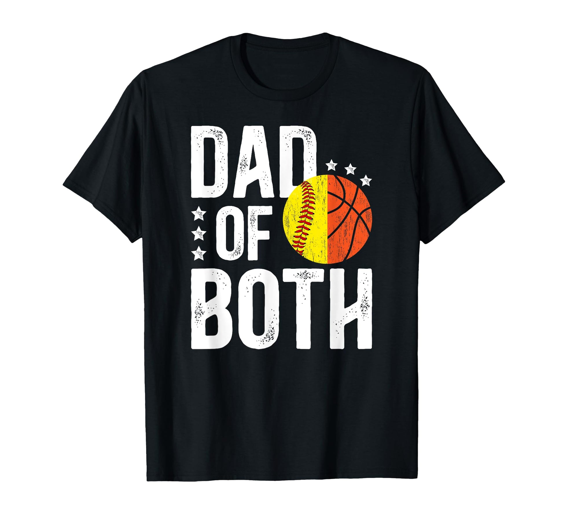 Dad Both Softball Basketball Dad T-Shirt - Aesthetic Graphic Men Women - T-Shirt, Sweatshirt, Hoodie