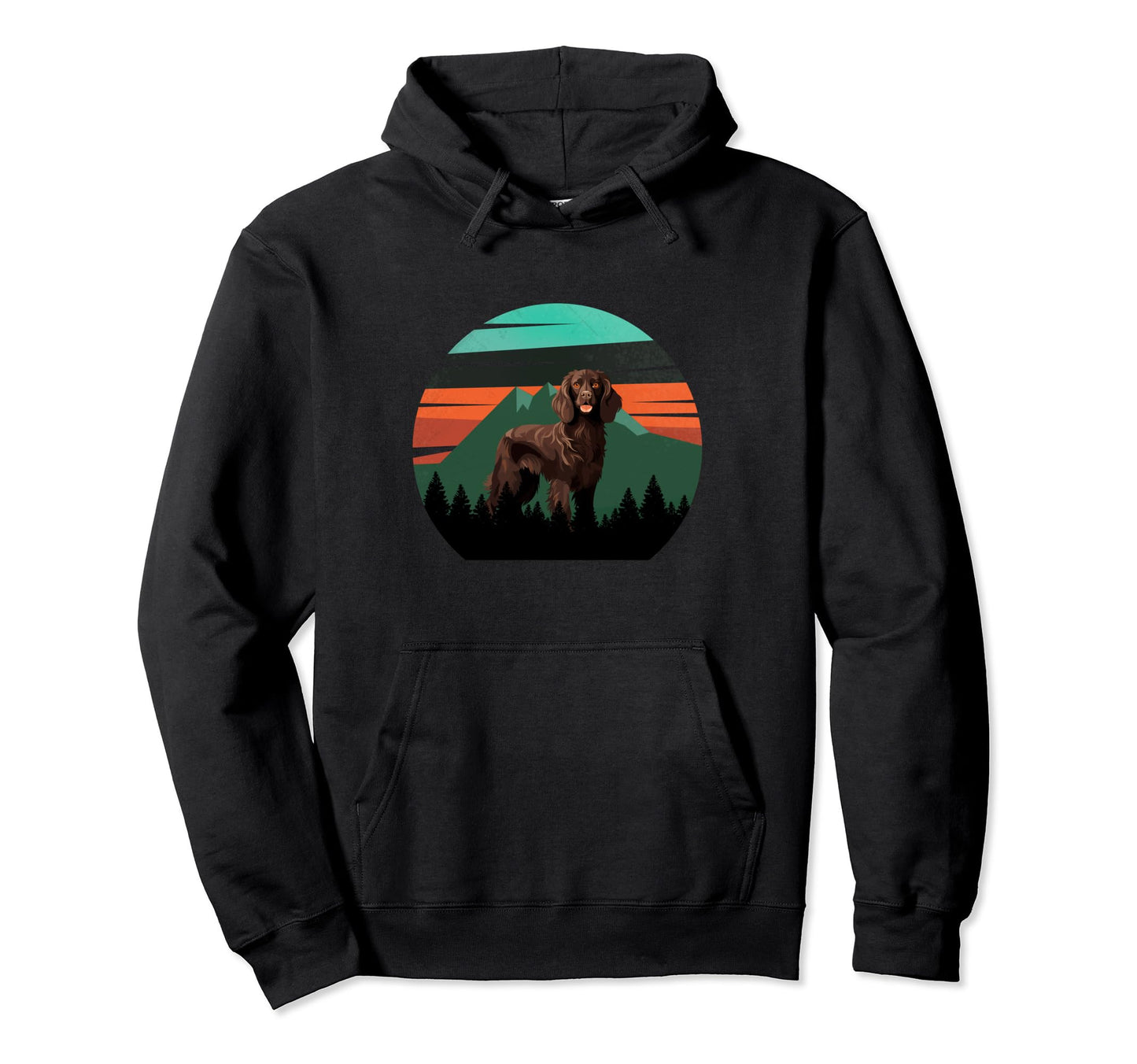 Boykin Dog Sunset Distressed Hiking Gift Hoodie - Novelty Apparel Unisex - T-Shirt, Sweatshirt, Hoodie