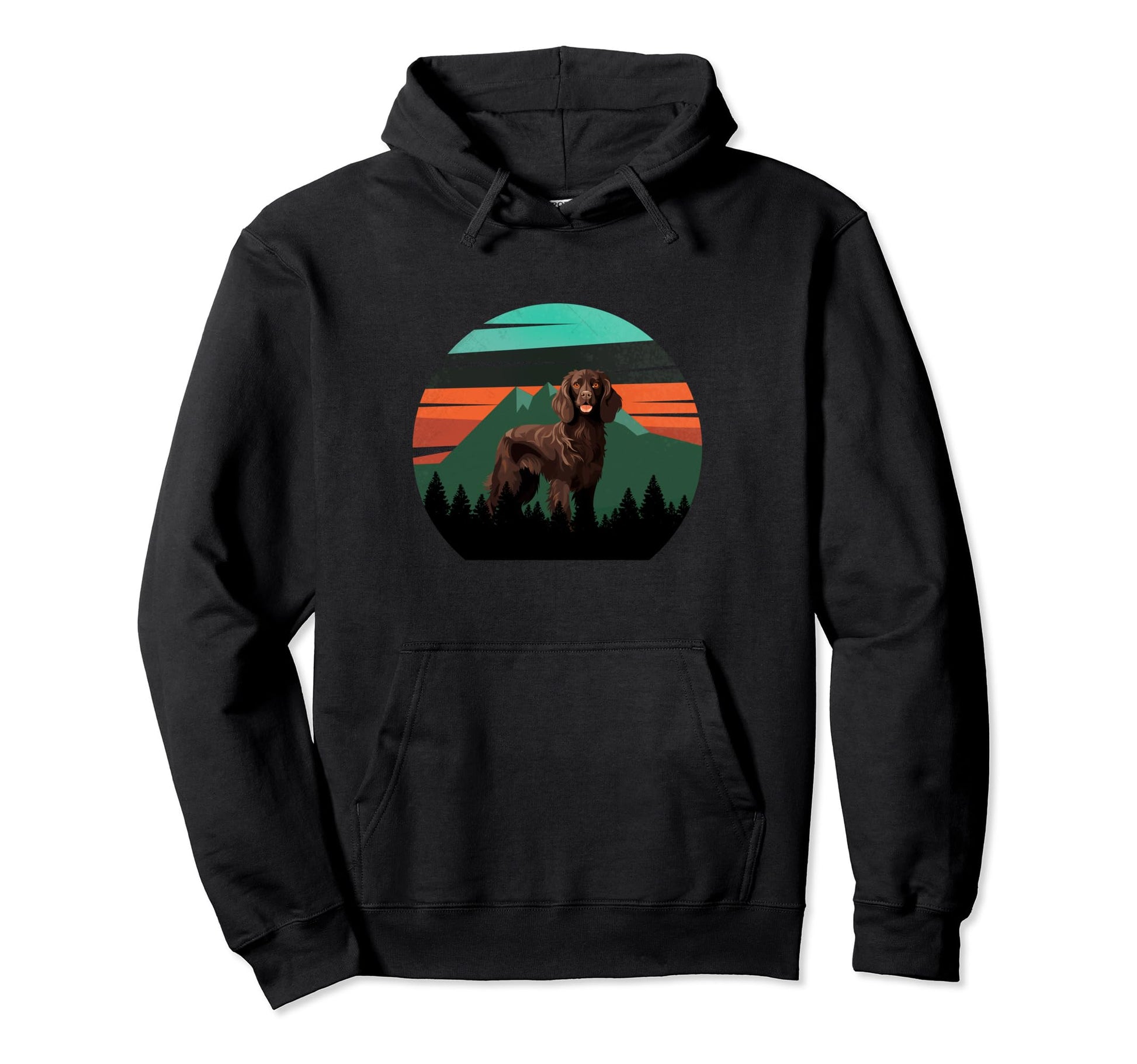 Boykin Dog Sunset Distressed Hiking Gift Hoodie - Novelty Apparel Unisex - T-Shirt, Sweatshirt, Hoodie