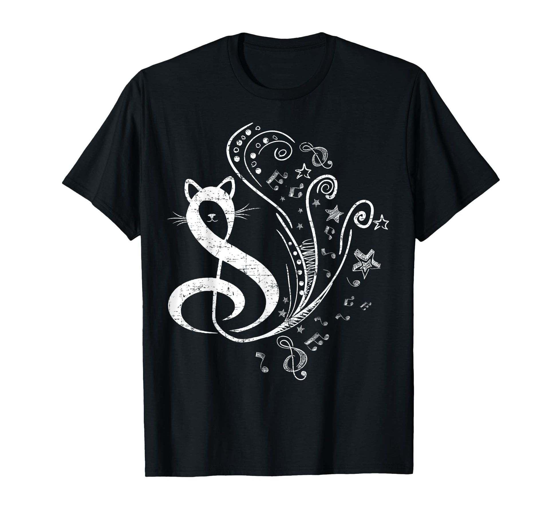 Cat Treble Clef Symbol Music Cats Lover T-Shirt - Trendy Graphic Men Women - T-Shirt, Sweatshirt, Hoodie