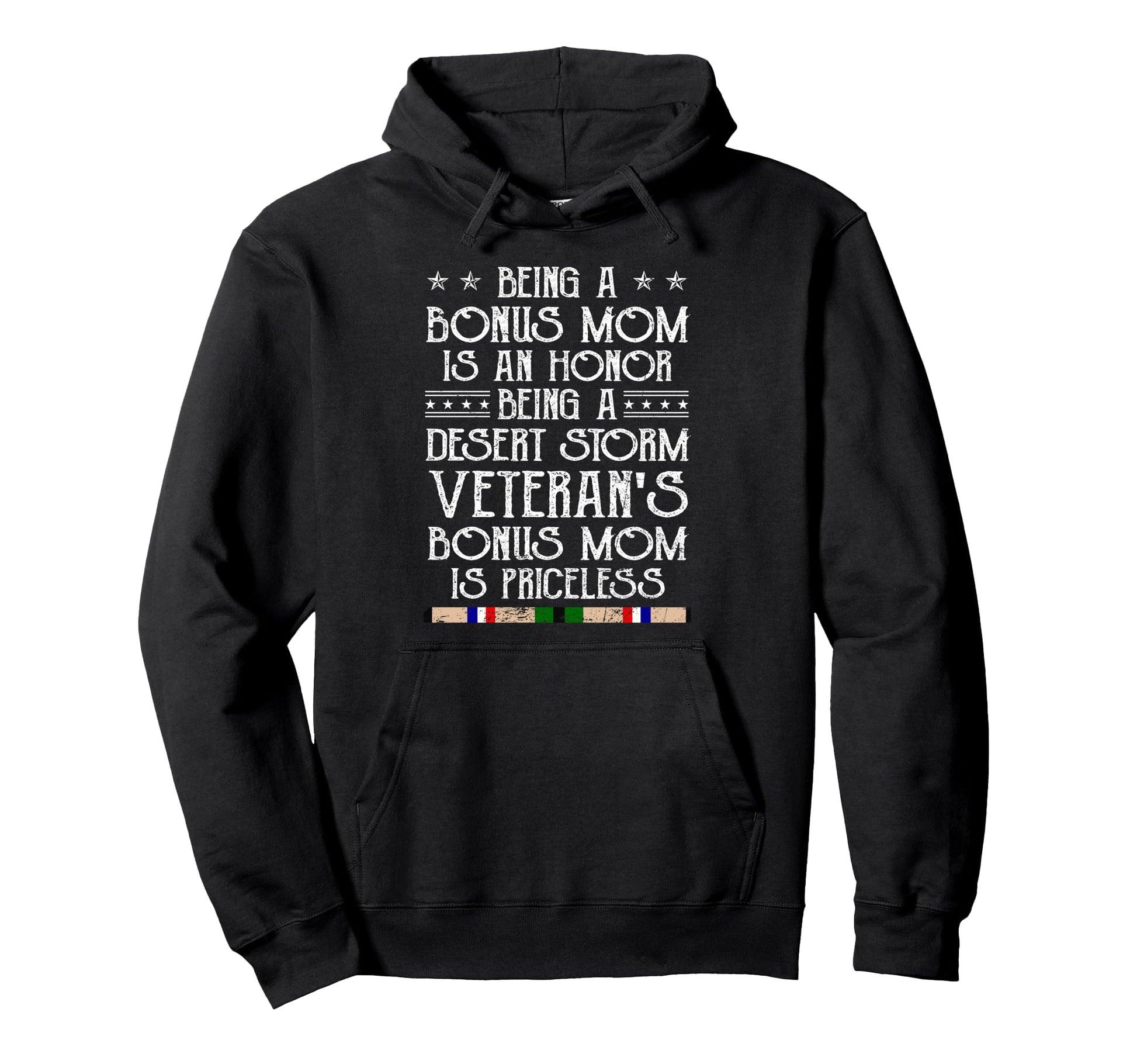 Proud Desert Storm Veteran Bonus Mom Hoodie - Minimalist Print for Adults - T-Shirt, Sweatshirt, Hoodie