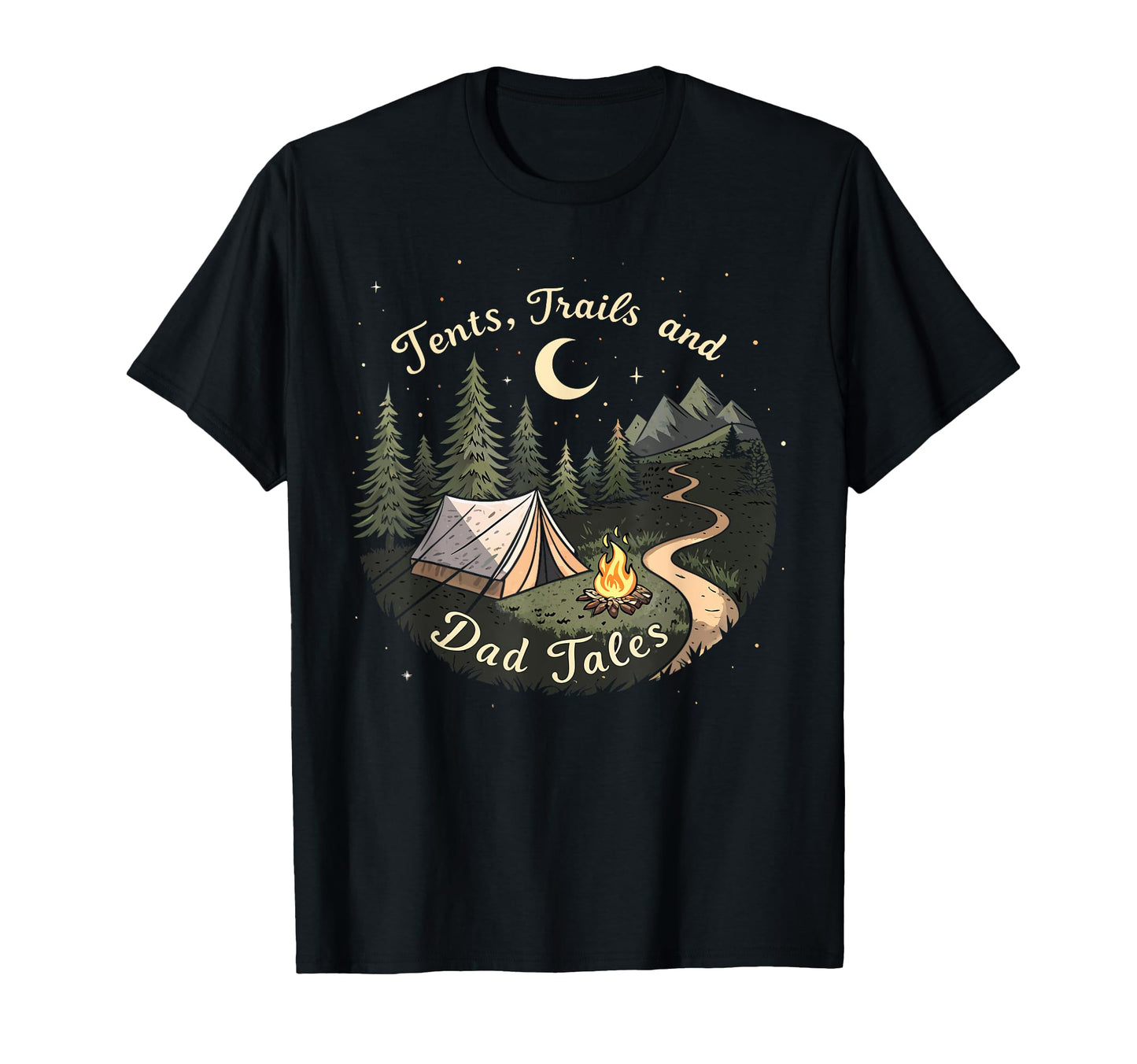 Best Dad Ever Tents Trails Campfire T-Shirt - Streetwear Style Men Women - T-Shirt, Sweatshirt, Hoodie