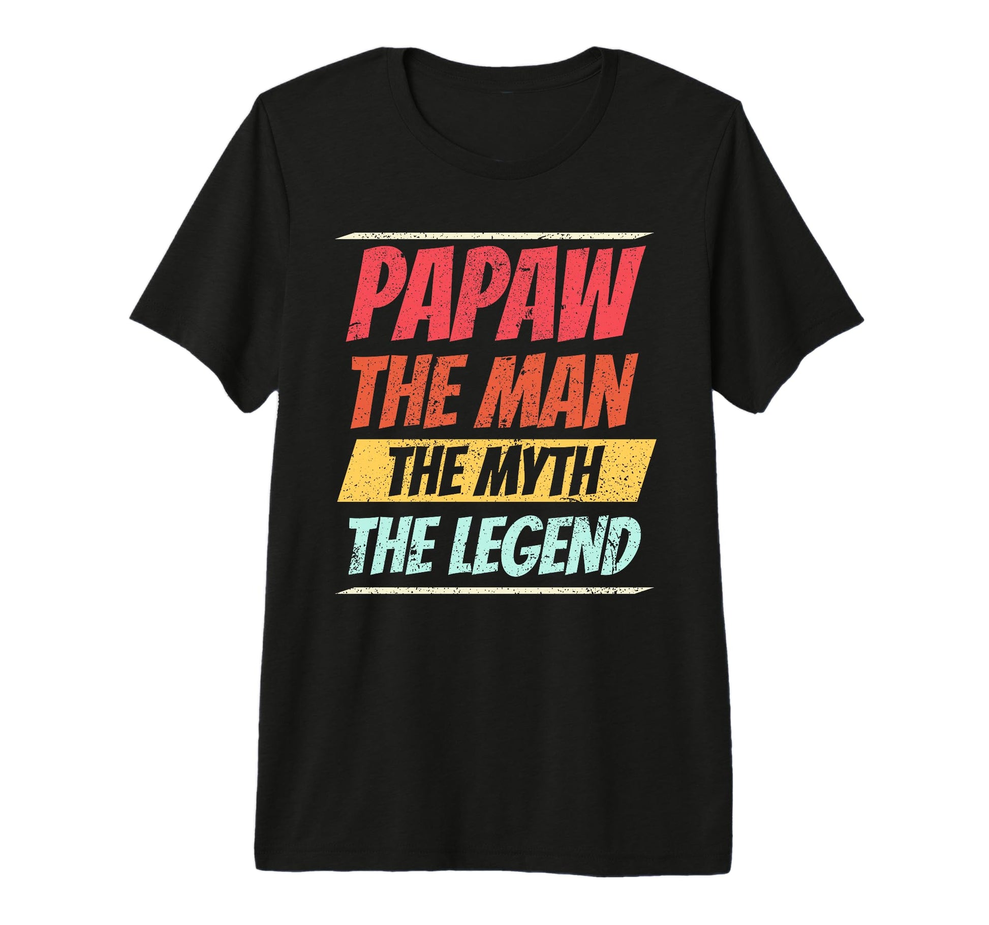 Mens Papaw Myth Legend Dad Grandpa Tri T-Shirt - Trendy Graphic for Adults - T-Shirt, Sweatshirt, Hoodie