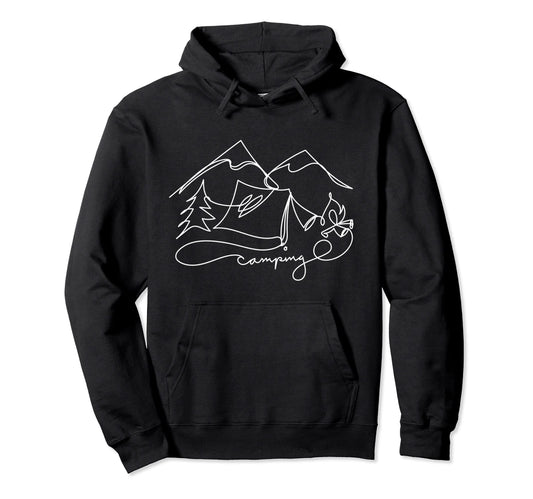 Artsy Hiking Camping Nature Outdoor Hoodie - Aesthetic Graphic for Adults - T-Shirt, Sweatshirt, Hoodie