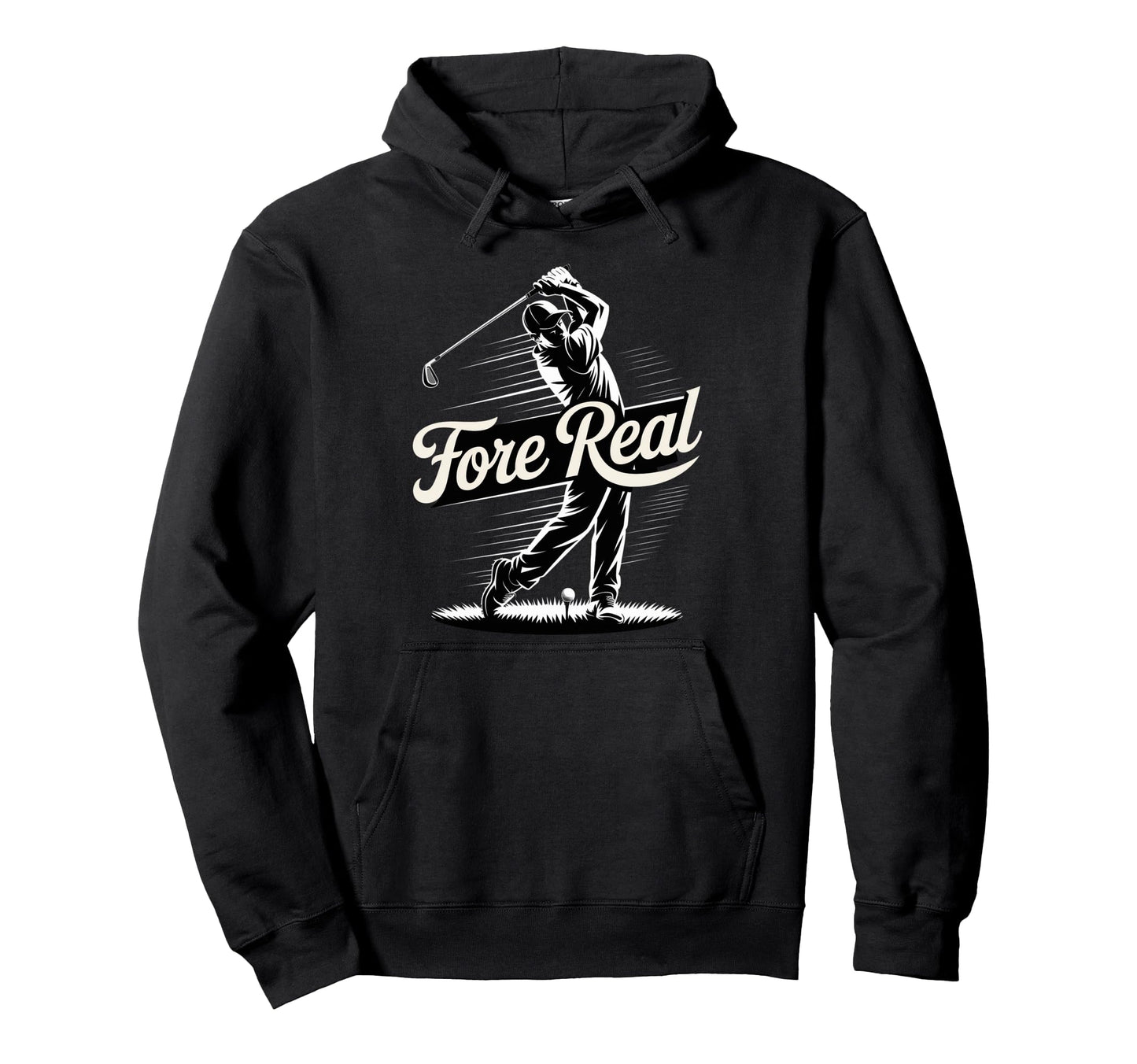Fore Real Dad Golf Golfer Golfing Hoodie - Aesthetic Graphic Men Women - T-Shirt, Sweatshirt, Hoodie