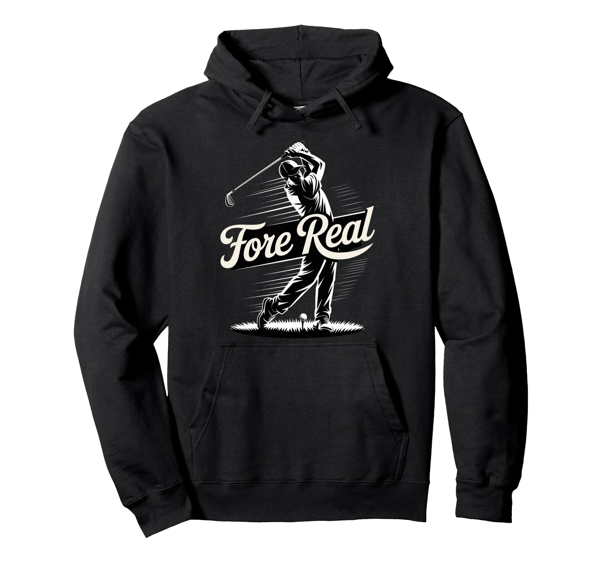 Fore Real Dad Golf Golfer Golfing Hoodie - Aesthetic Graphic Men Women - T-Shirt, Sweatshirt, Hoodie