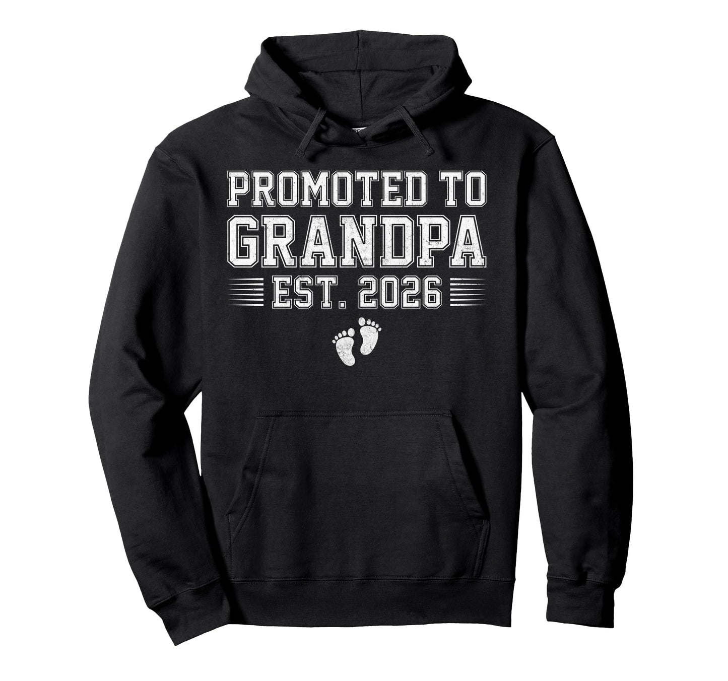Promoted To Grandpa Est 2026 Hoodie - Minimalist Print for Adults - T-Shirt, Sweatshirt, Hoodie