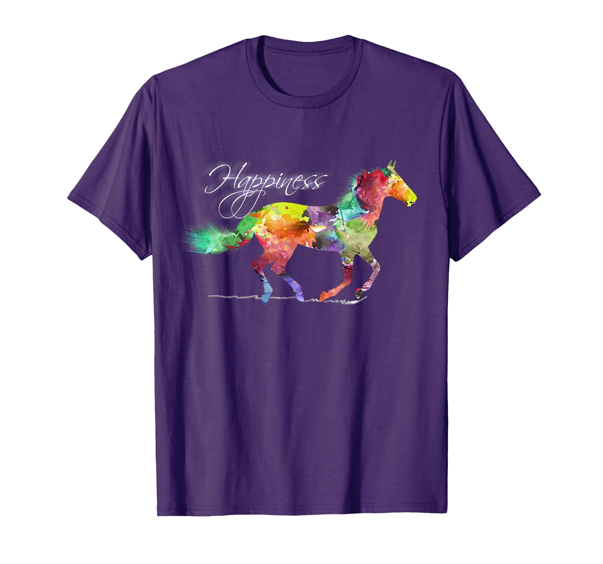 Horse Happiness Horse Lover T-Shirt - Fun Novelty Design for Adults - T-Shirt, Sweatshirt, Hoodie