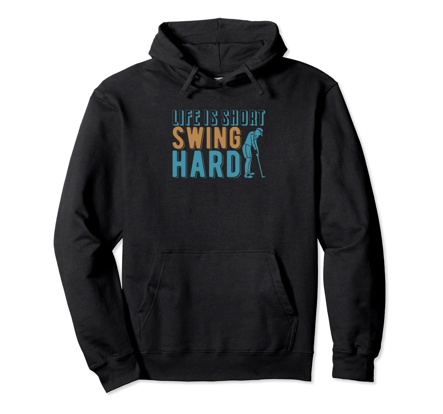 Swing Hard Golf Cart Golfer Costume Hoodie - Custom Art Print for Adults - T-Shirt, Sweatshirt, Hoodie