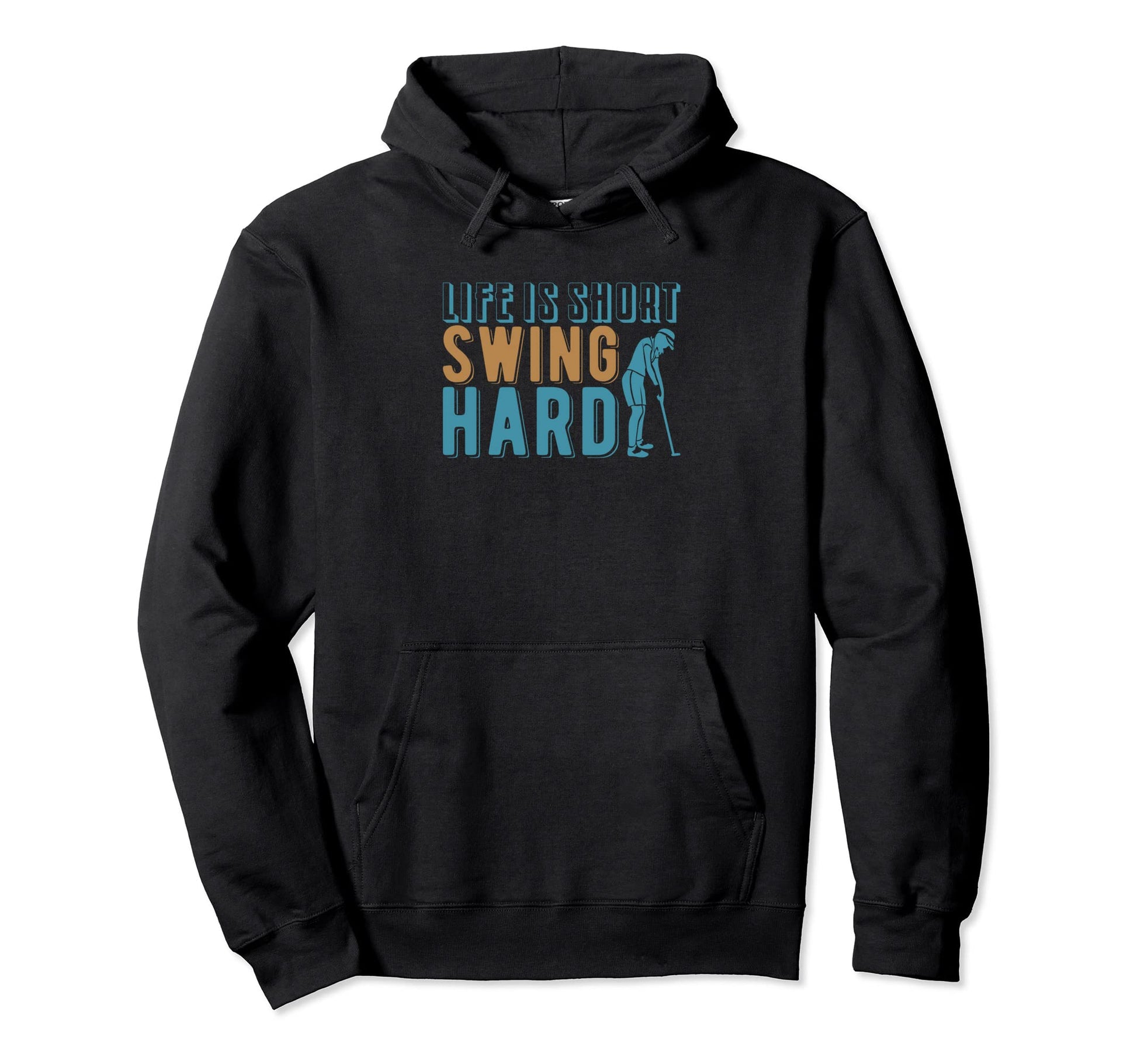Swing Hard Golf Cart Golfer Costume Hoodie - Custom Art Print for Adults - T-Shirt, Sweatshirt, Hoodie