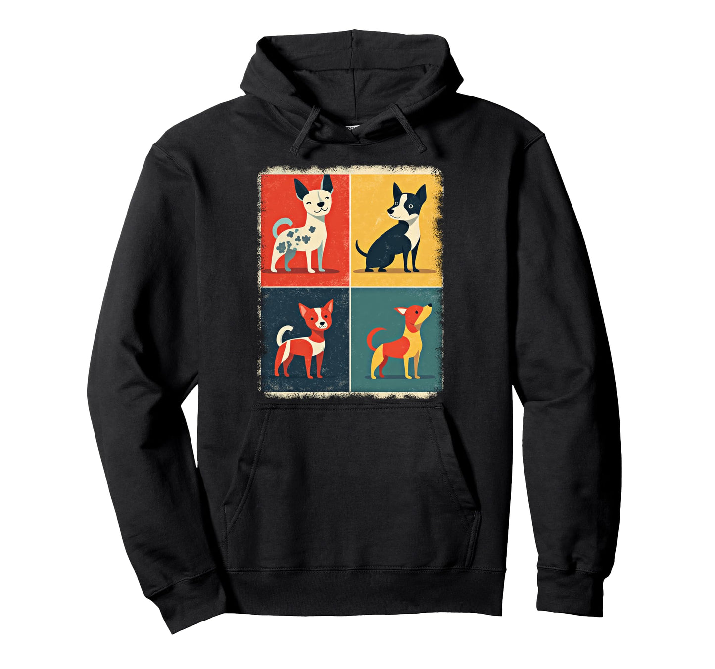 Mid Century Modern Dogs 50S 60S Hoodie - Novelty Apparel for Adults - T-Shirt, Sweatshirt, Hoodie