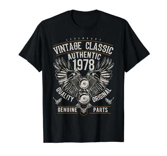 40Th Birthday Gifts Motorcycle Dad T-Shirt - Aesthetic Graphic Men Women - T-Shirt, Sweatshirt, Hoodie