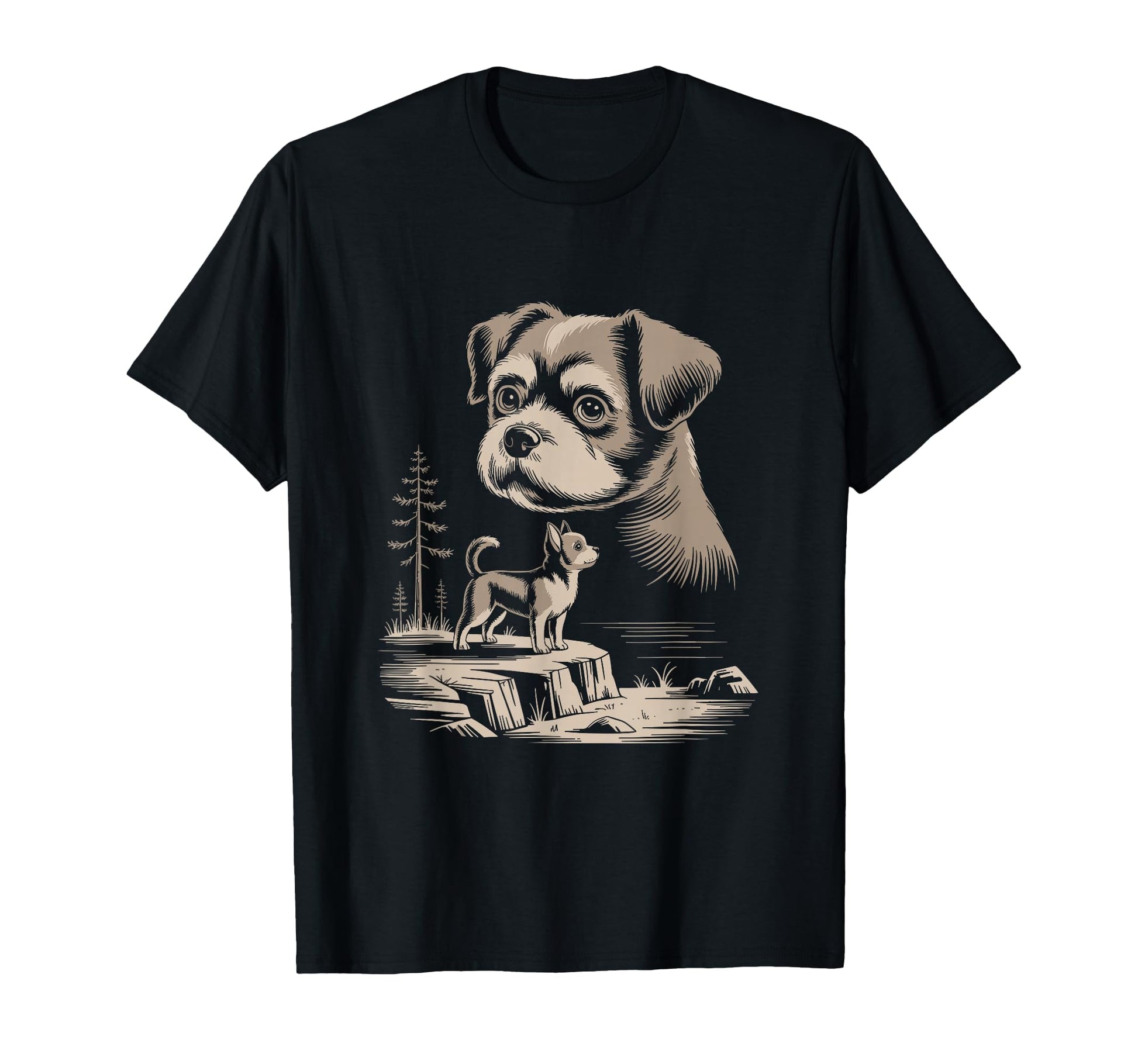 Mom Dad Russian Toy Dog Owner Hiking T-Shirt - Aesthetic Graphic Men Women - T-Shirt, Sweatshirt, Hoodie