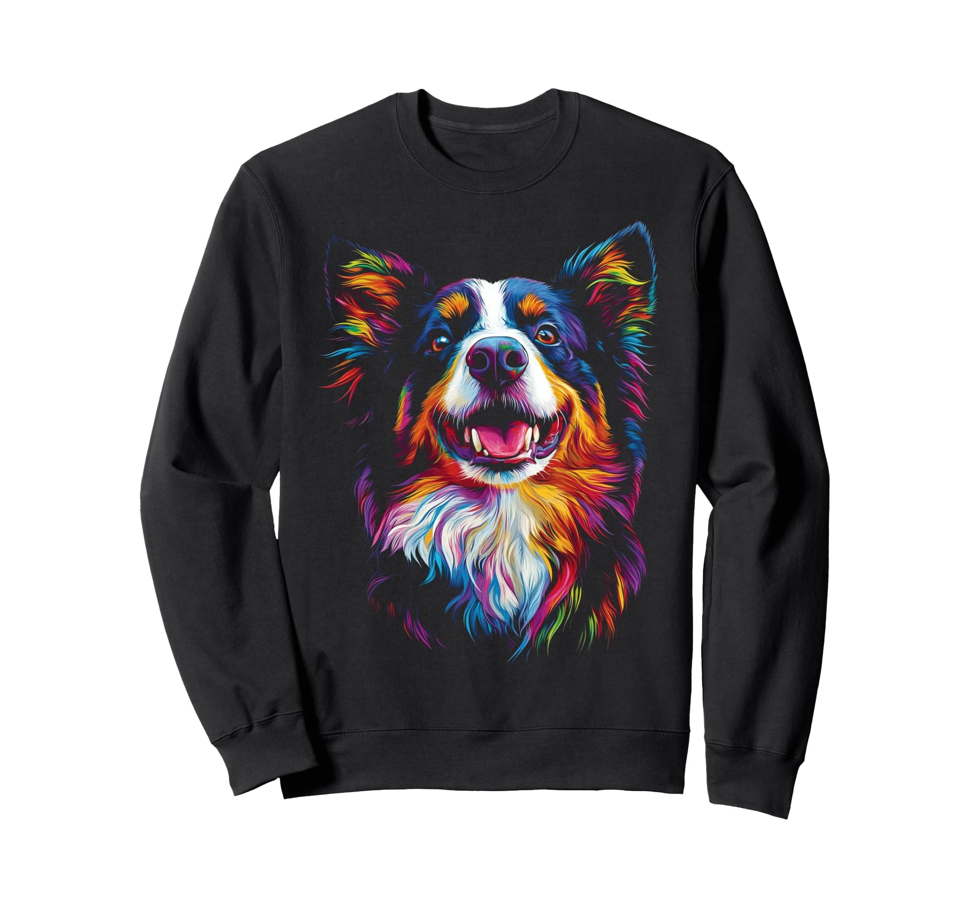 Border Collie Dog Pop Art Sweatshirt - Aesthetic Graphic for Adults - T-Shirt, Sweatshirt, Hoodie