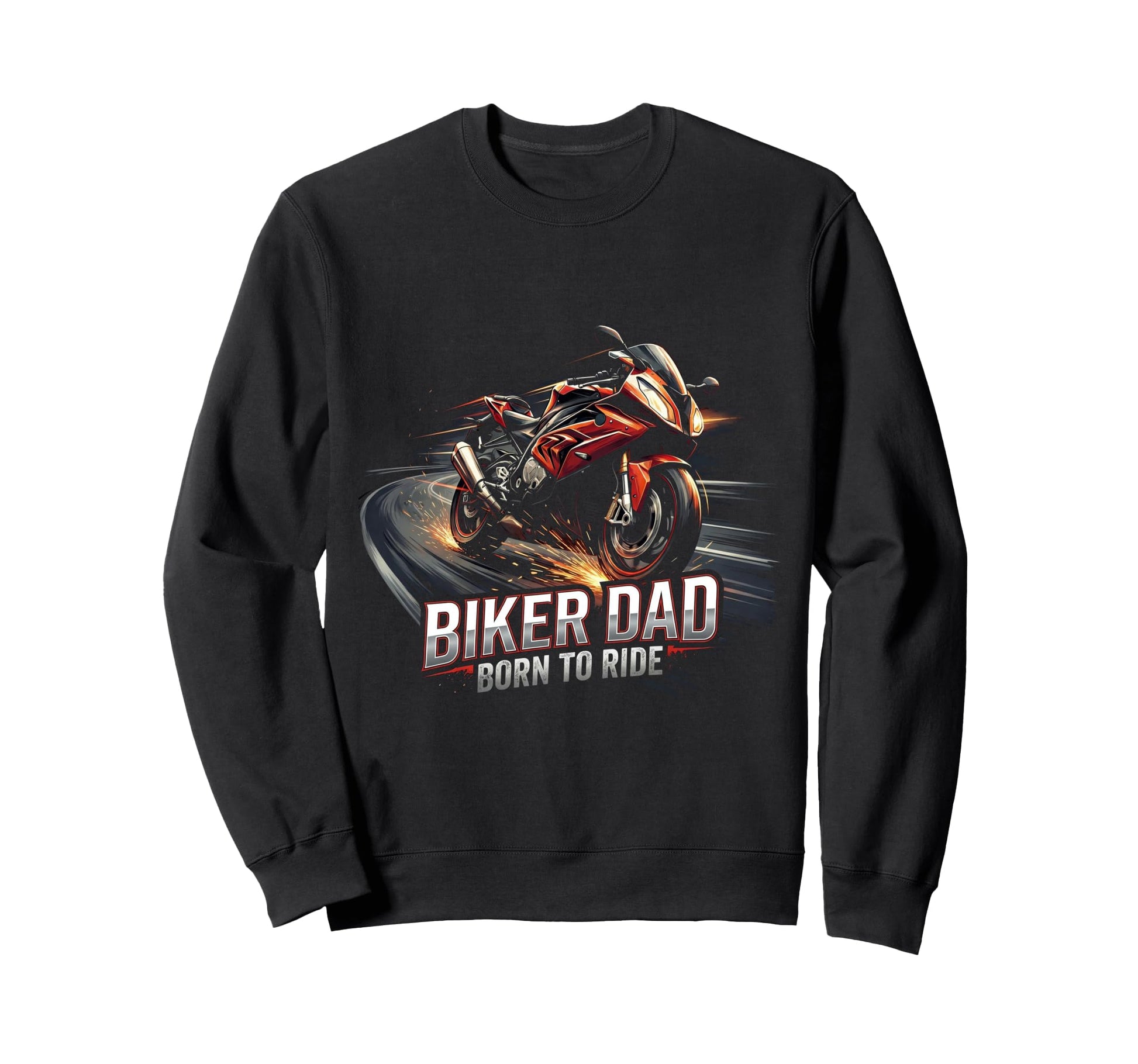 Motorcycle Papa Rider Biker Dad Gift Sweatshirt - Novelty Apparel Unisex - T-Shirt, Sweatshirt, Hoodie