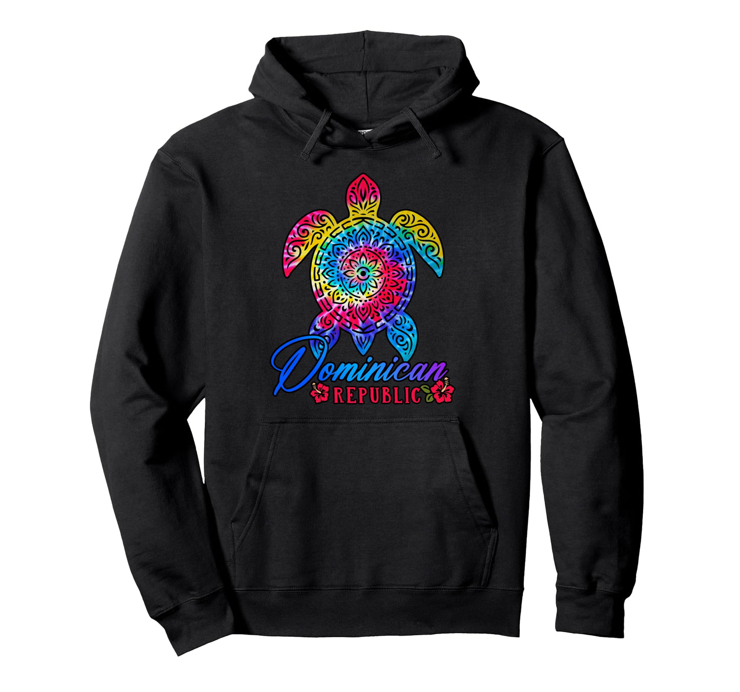 Dominican Republic Tie Dye Sea Turtle Hoodie - Aesthetic Graphic Unisex - T-Shirt, Sweatshirt, Hoodie