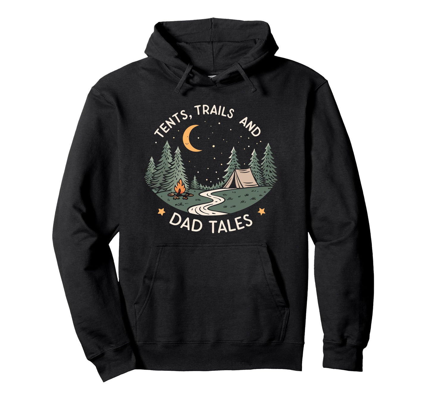 Tents Trails And Dad Tales Sweatshirt - Aesthetic Graphic for Adults - T-Shirt, Sweatshirt, Hoodie