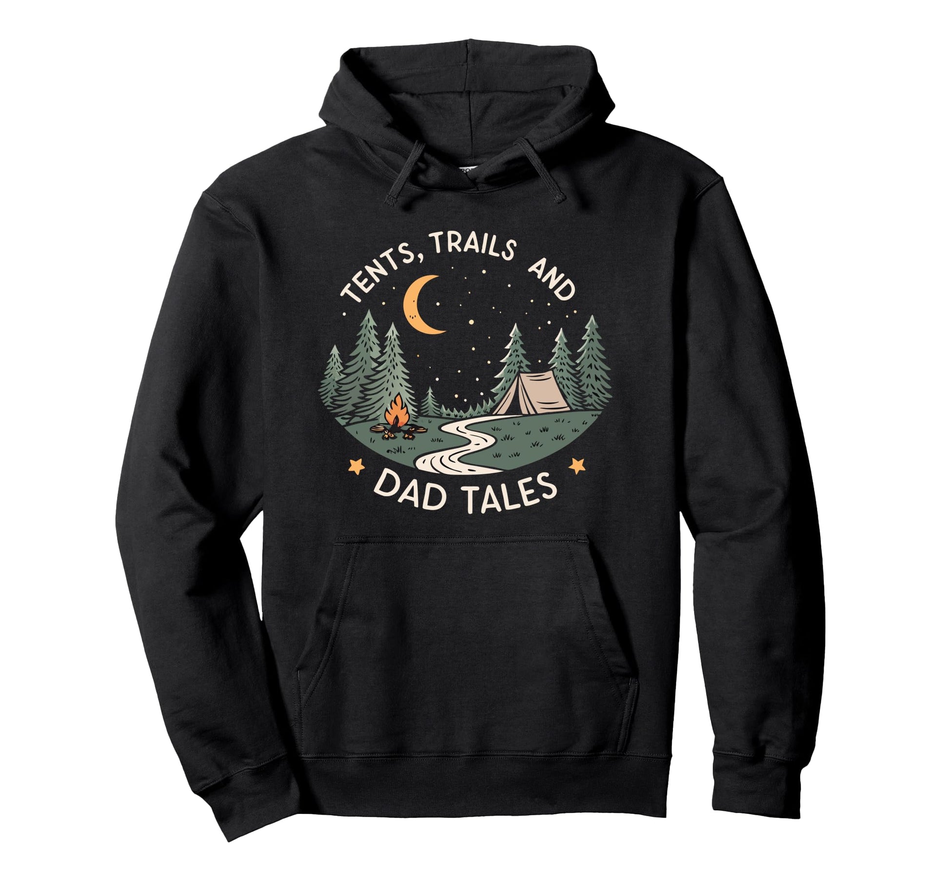 Tents Trails And Dad Tales Sweatshirt - Aesthetic Graphic for Adults - T-Shirt, Sweatshirt, Hoodie