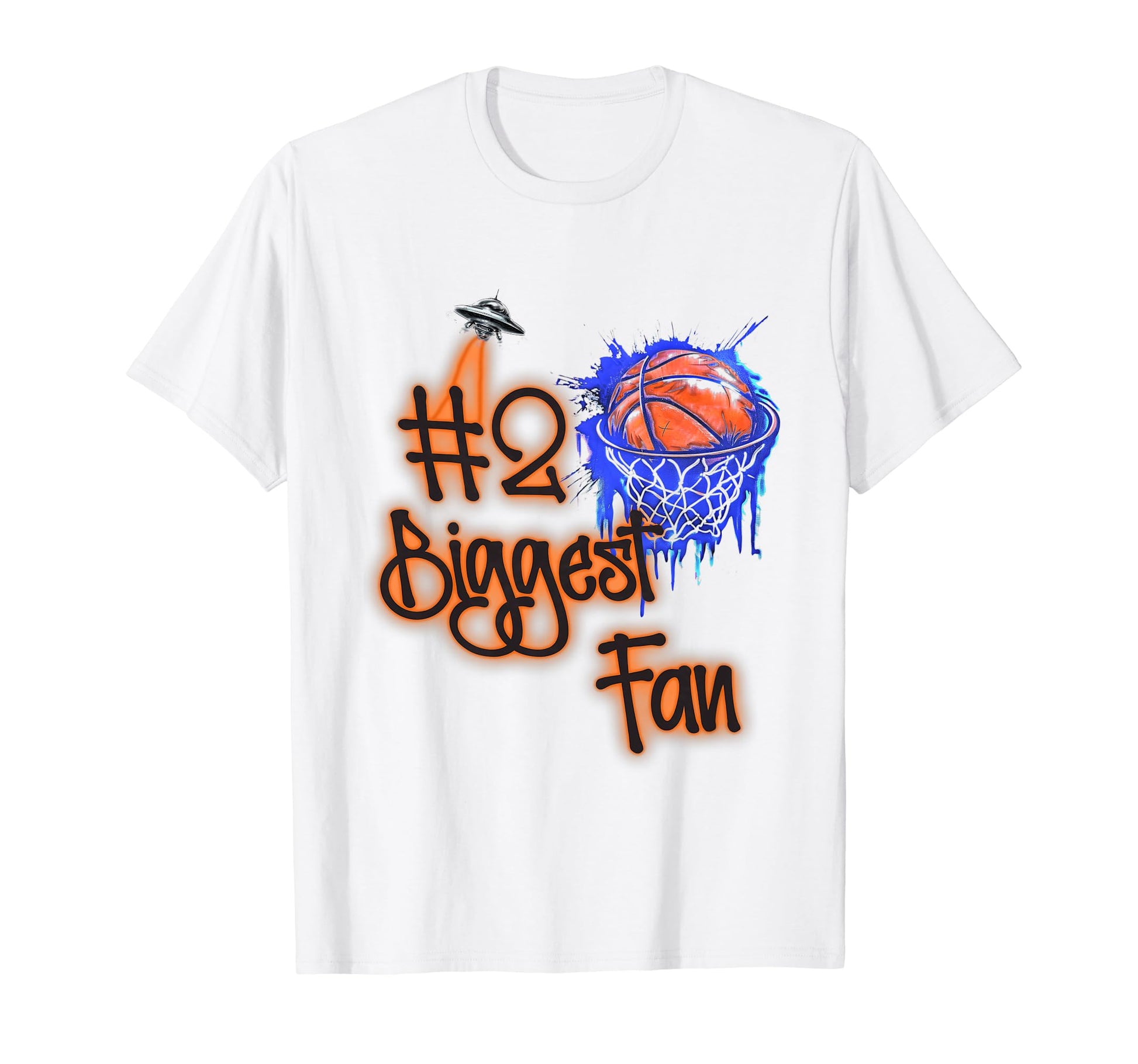 2 Biggest Fan Basketball Player Number 2 T-Shirt - Custom Art Print Unisex - T-Shirt, Sweatshirt, Hoodie