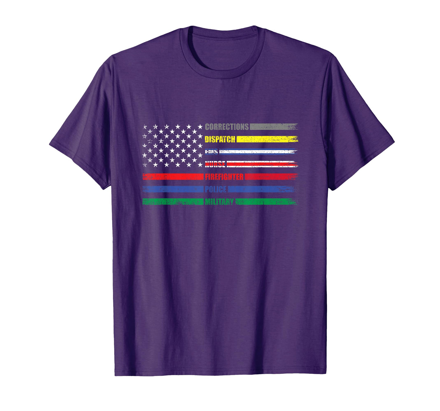 First Responder American Flag Ems T-Shirt - Graphic Print for Adults - T-Shirt, Sweatshirt, Hoodie