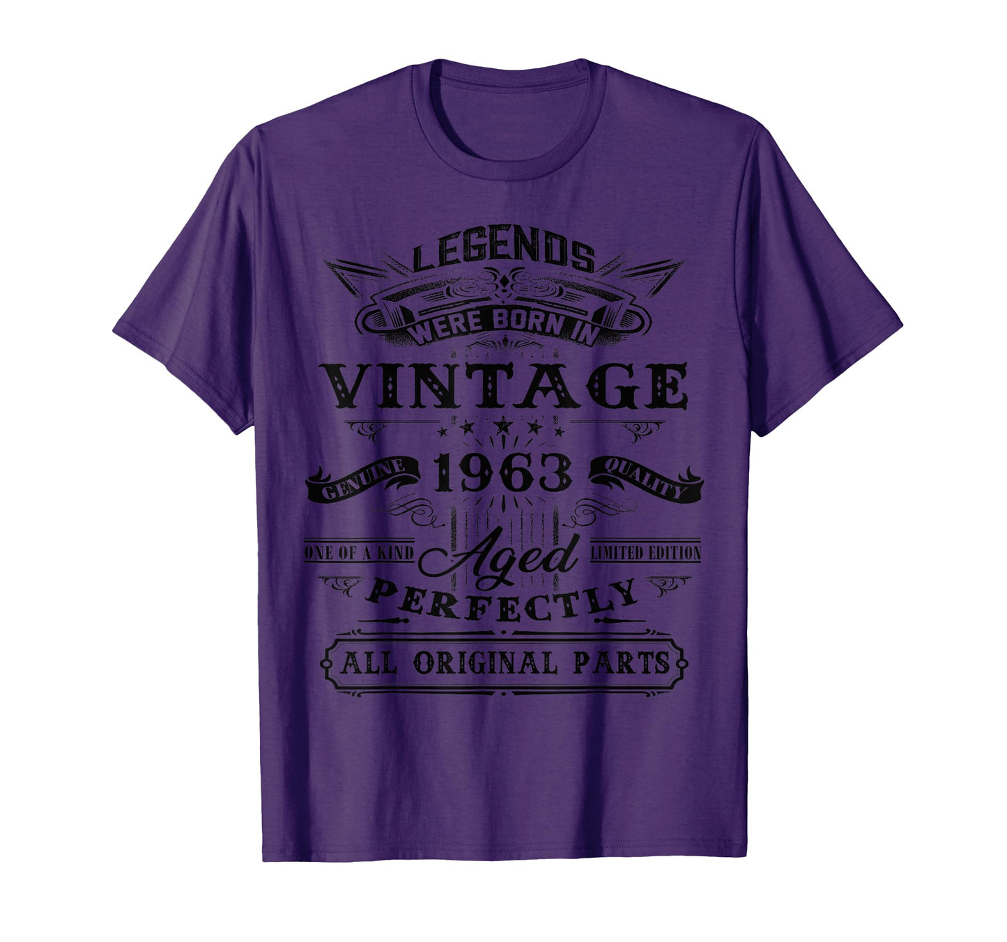 63Rd Birthday Gift Legends Born 1963 63 T-Shirt - Trendy Graphic Men Women - T-Shirt, Sweatshirt, Hoodie