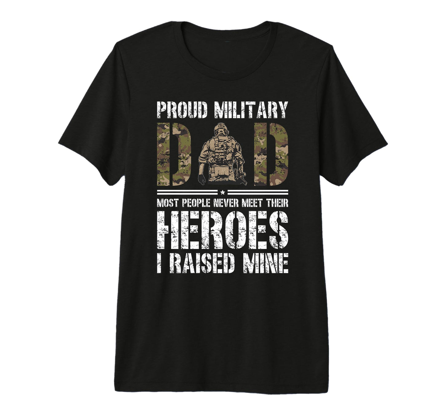 Mens Proud Military Dad Military T-Shirt - Unique Graphic for Adults - T-Shirt, Sweatshirt, Hoodie