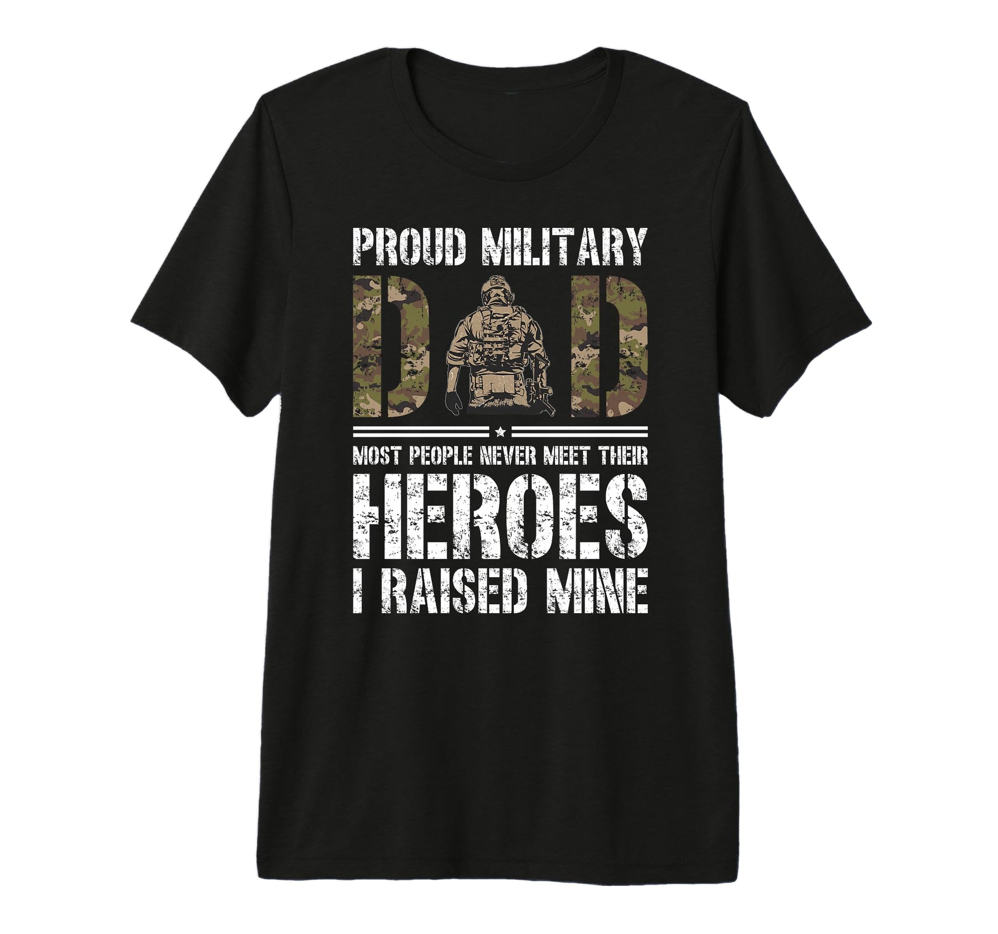 Mens Proud Military Dad Military T-Shirt - Unique Graphic for Adults - T-Shirt, Sweatshirt, Hoodie
