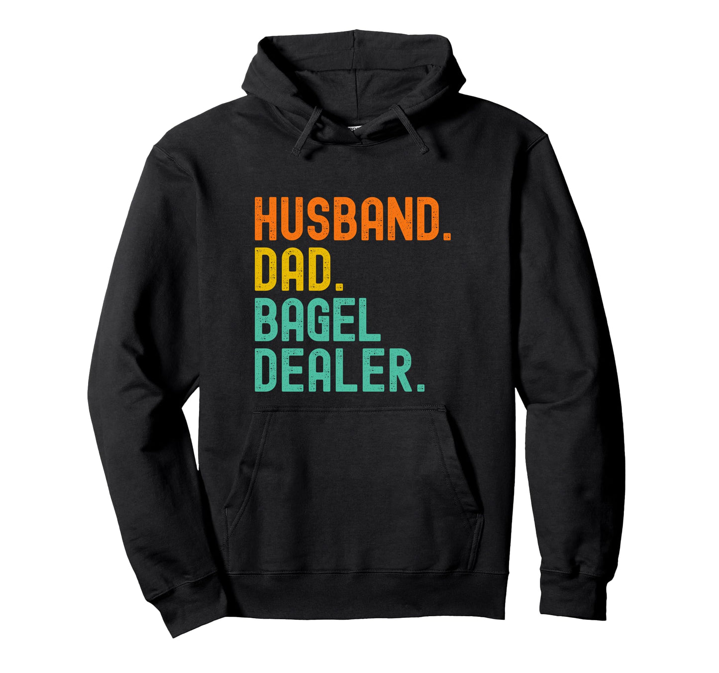 Husband Dad Bagel Dealer Hoodie - Minimalist Print for Adults - T-Shirt, Sweatshirt, Hoodie