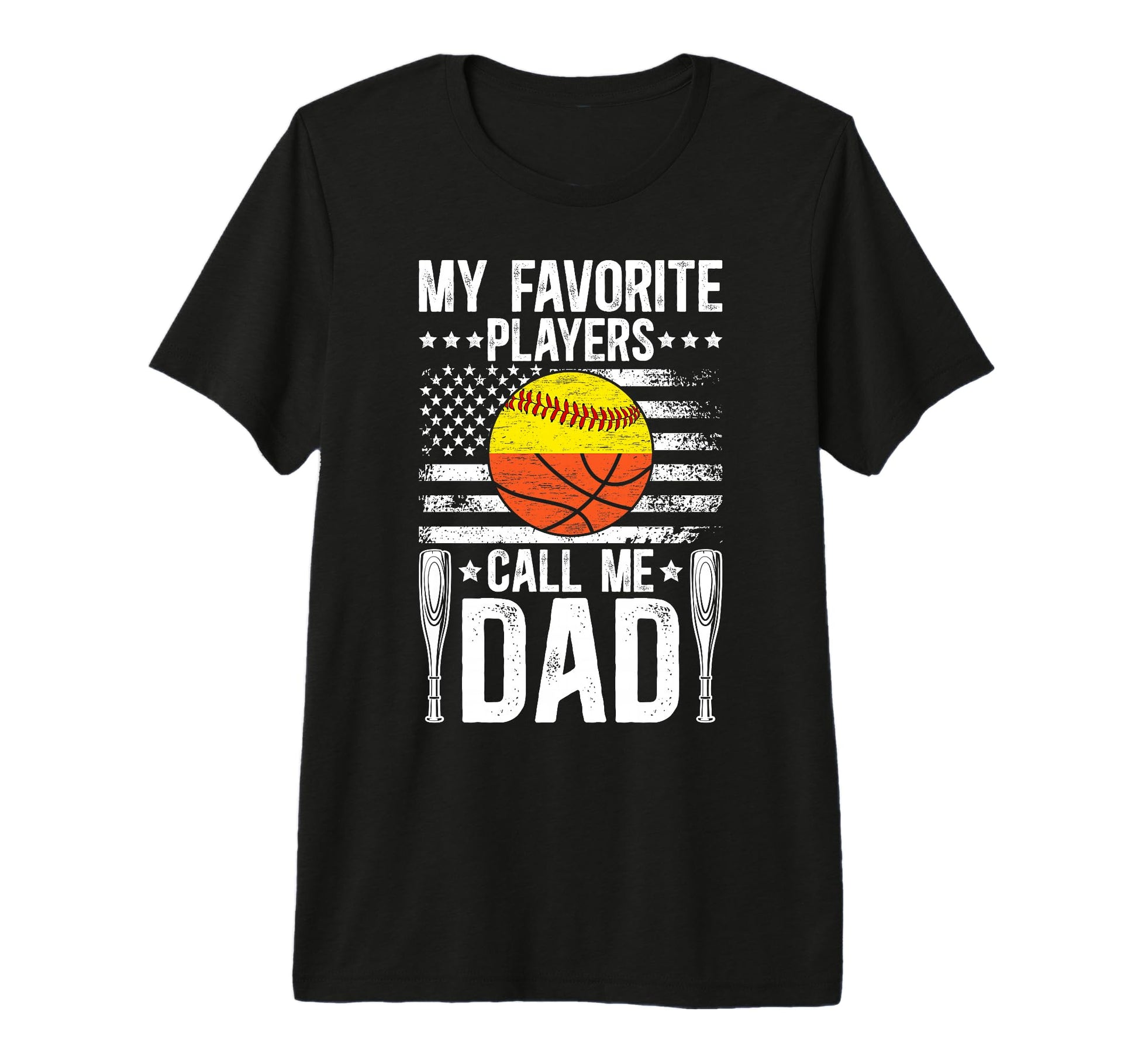 Mens My Favorite Players Call Me Dad T-Shirt - Graphic Print for Adults - T-Shirt, Sweatshirt, Hoodie