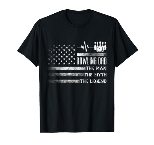 Bowling Dad Myth Legend T-Shirt - Minimalist Print Unisex - T-Shirt, Sweatshirt, Hoodie