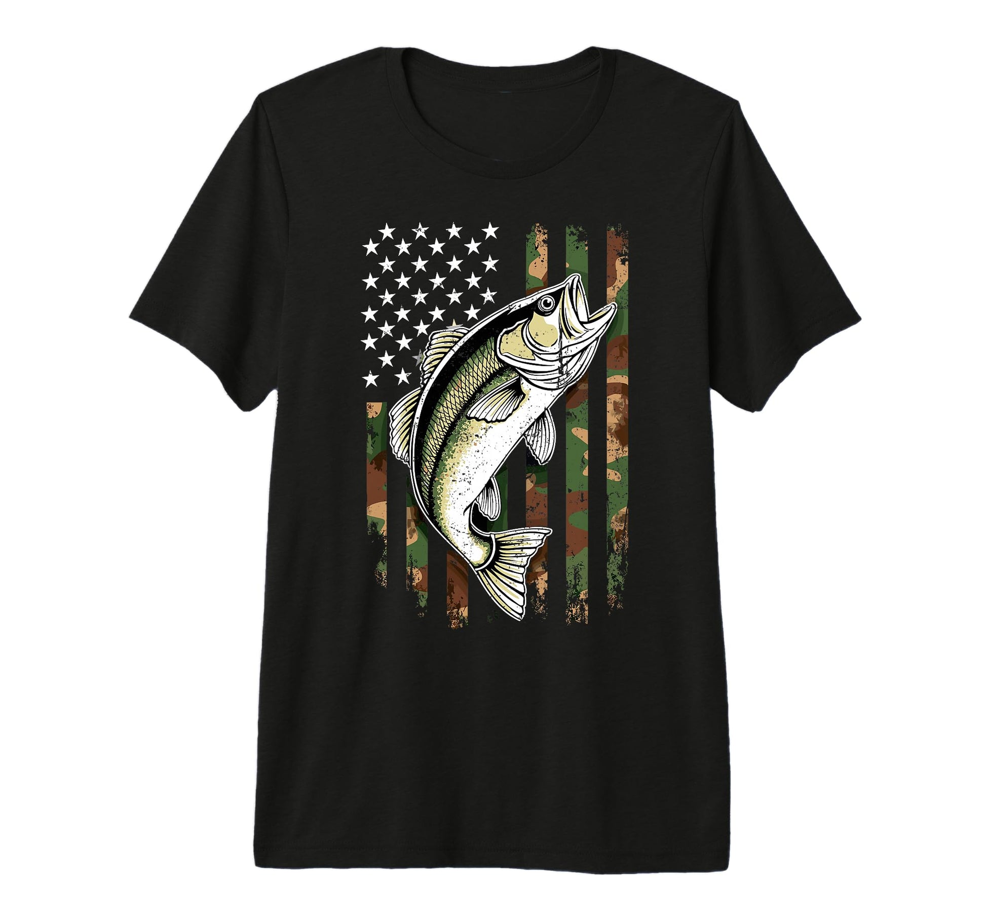 Us Camouflage Flag Fishing Lover T-Shirt - Streetwear Style for Adults - T-Shirt, Sweatshirt, Hoodie