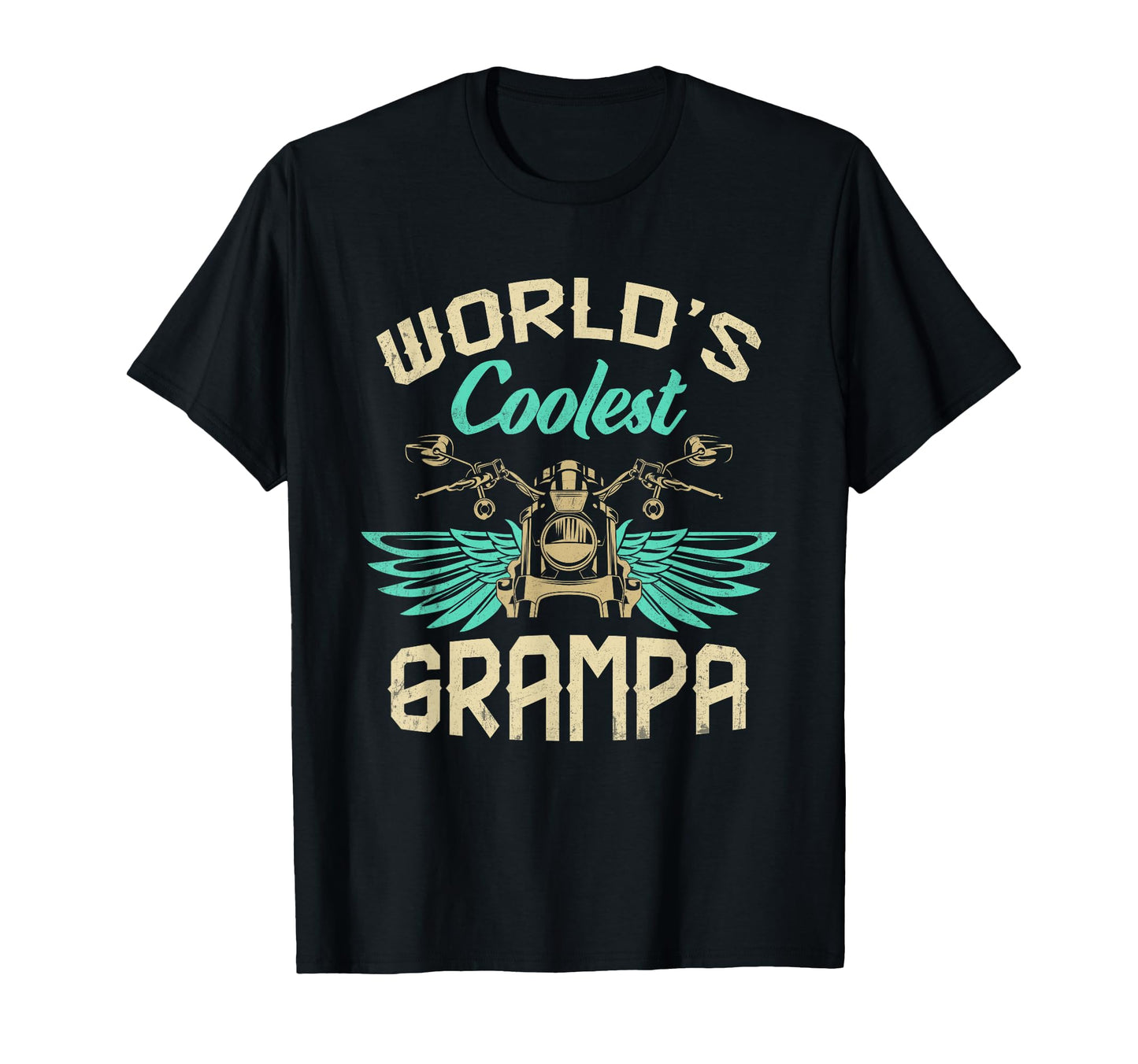 Worlds Coolest Grampa Motorcycle T-Shirt - Aesthetic Graphic Men Women - T-Shirt, Sweatshirt, Hoodie