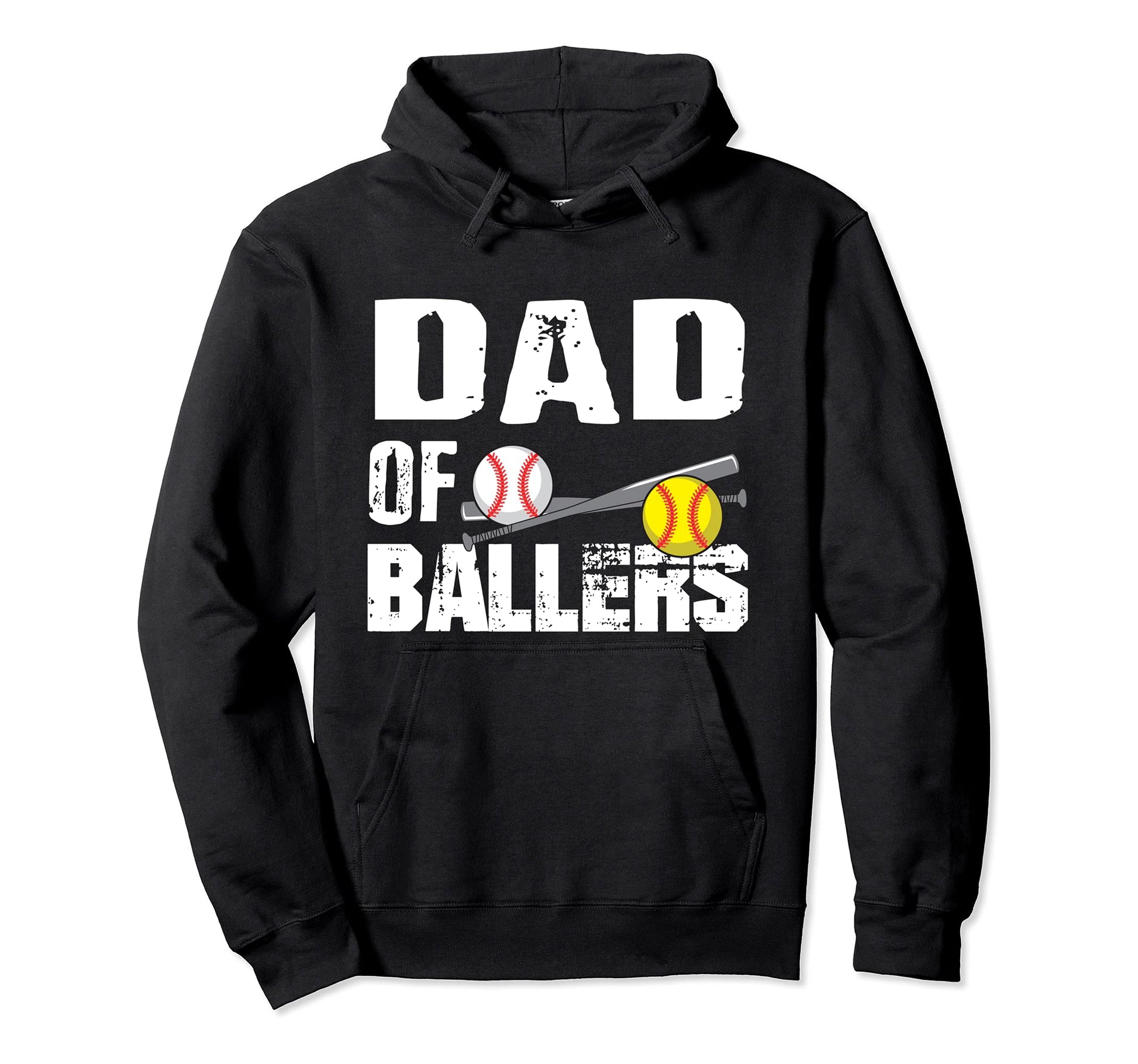Dad Ballers Funny Baseball Hoodie - Casual Everyday Wear for Adults - T-Shirt, Sweatshirt, Hoodie