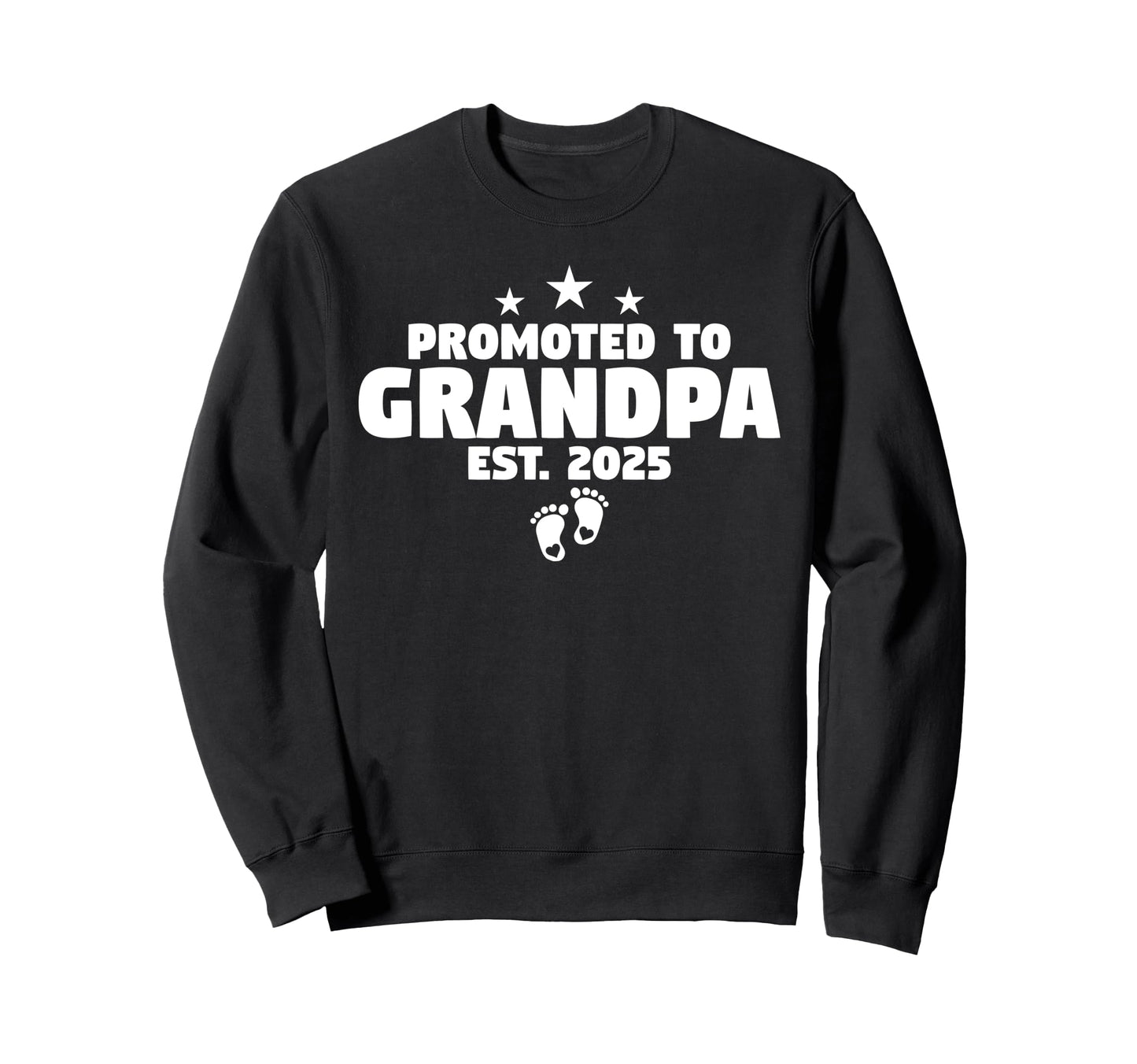 First Time Grandpa 2025 Sweatshirt - Fun Novelty Design for Adults - T-Shirt, Sweatshirt, Hoodie