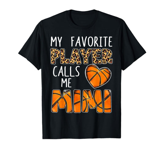 Basketball Mimi My Favorite Player T-Shirt - Minimalist Print for Adults - T-Shirt, Sweatshirt, Hoodie