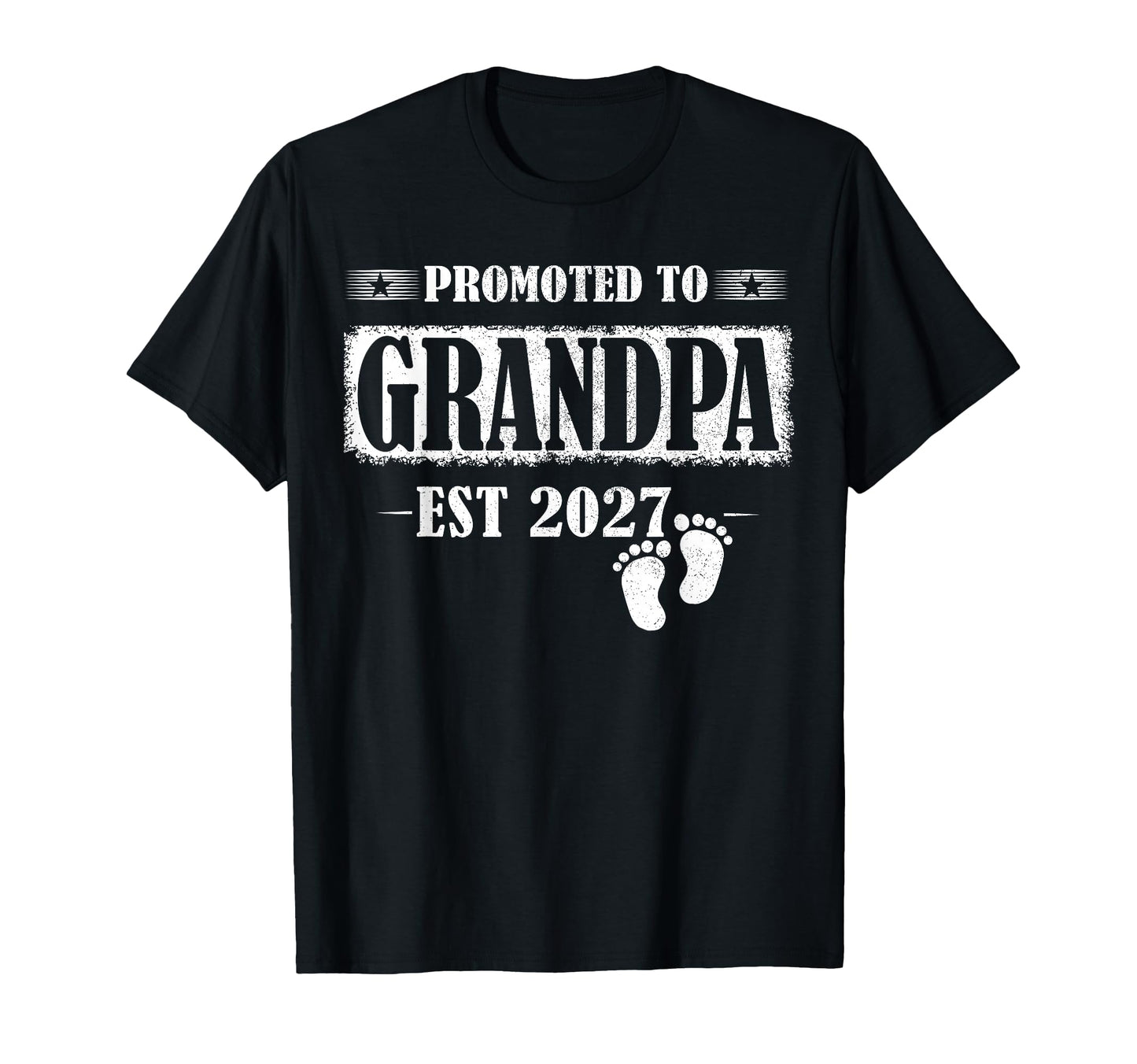 Promoted To Grandpa Est 2027 New Dad T-Shirt - Minimalist Print Unisex - T-Shirt, Sweatshirt, Hoodie